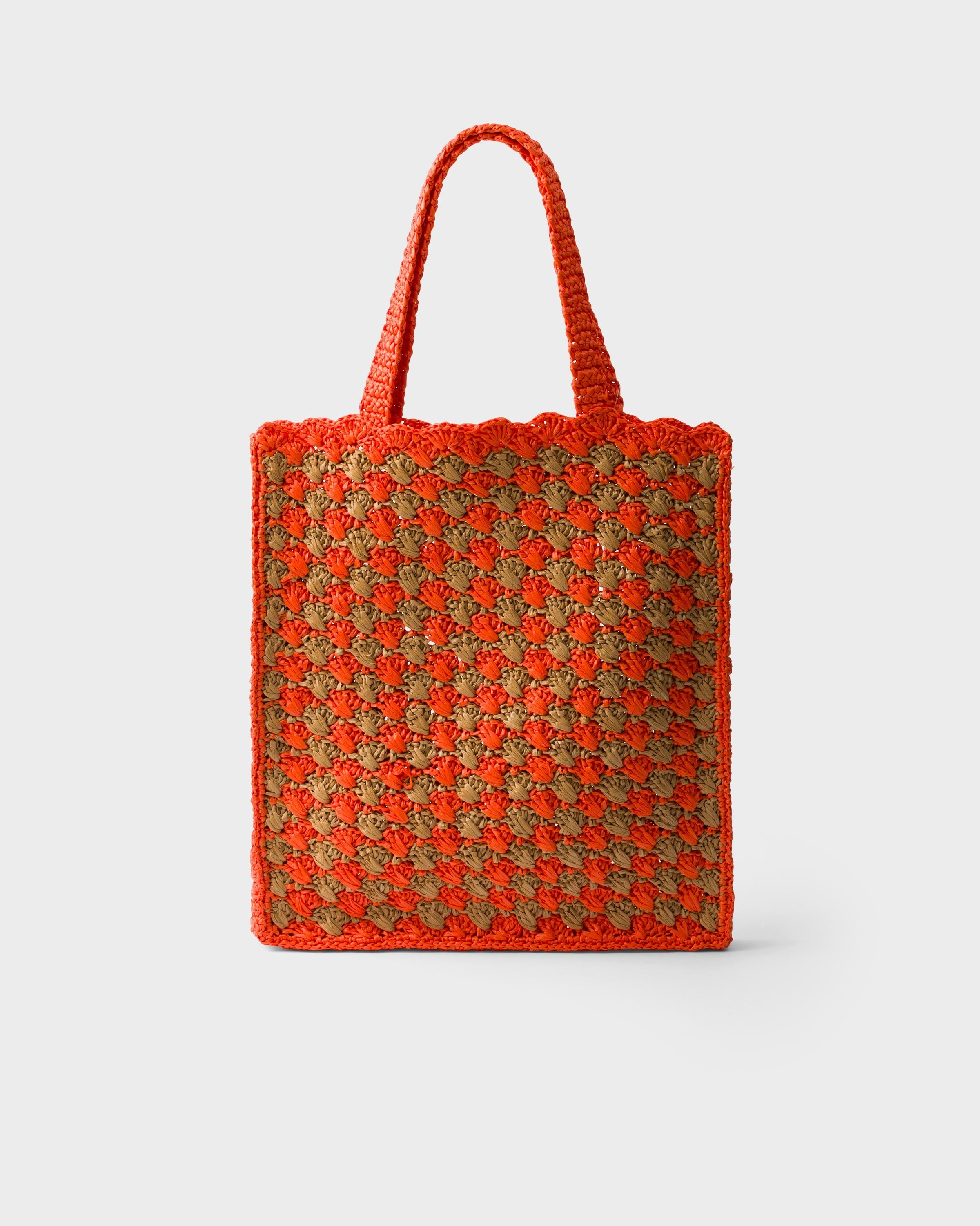 Crochet tote bag Orange/Caramel