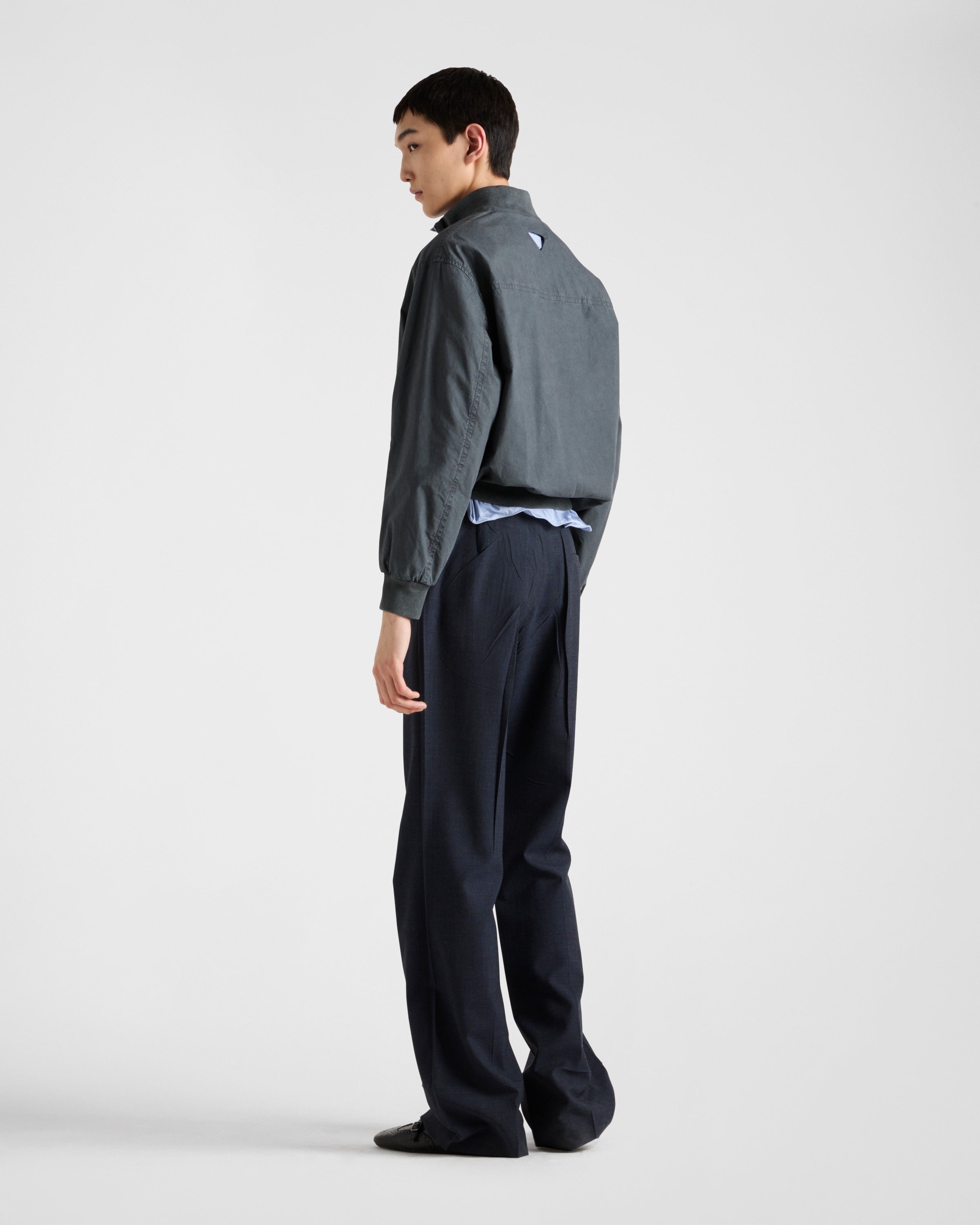 Cotton blouson jacket Lead Gray