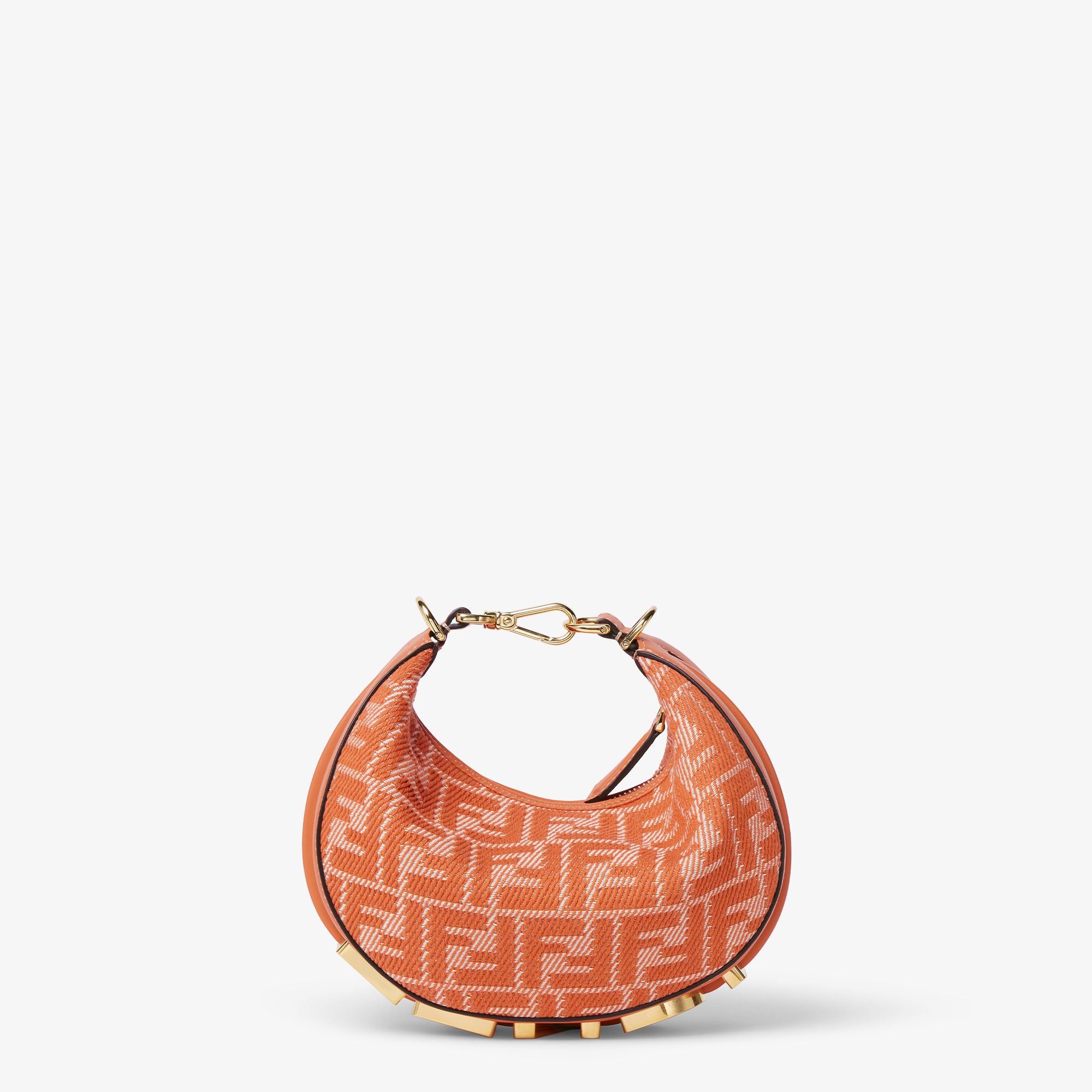Fendigraphy Mini Orange denim-effect FF jacquard mini-bag
