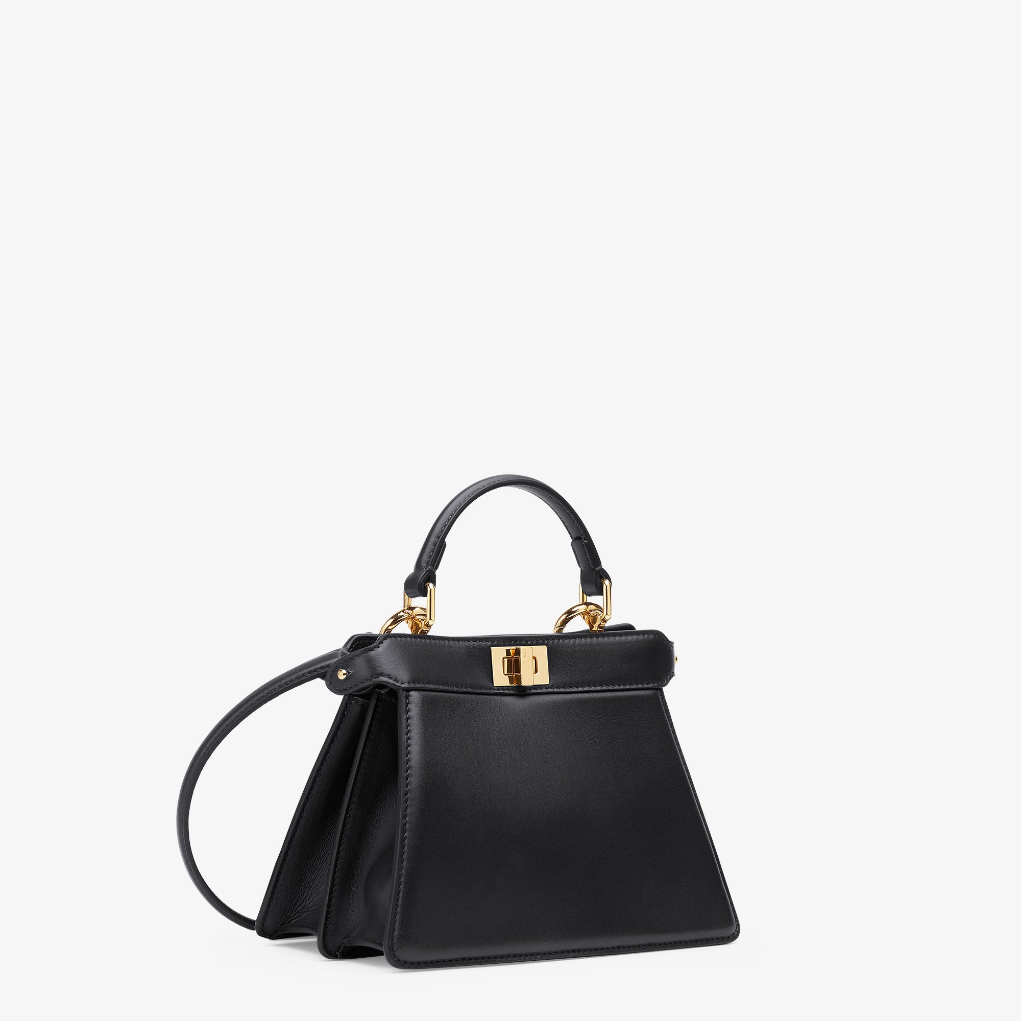 Peekaboo ISeeU Petite Black padded nappa leather bag