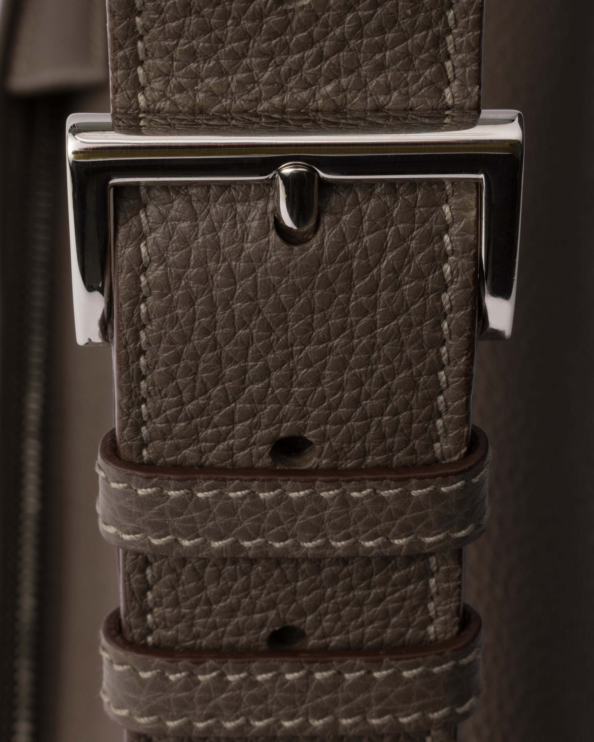 Leather shoulder bag Bamboo Gray