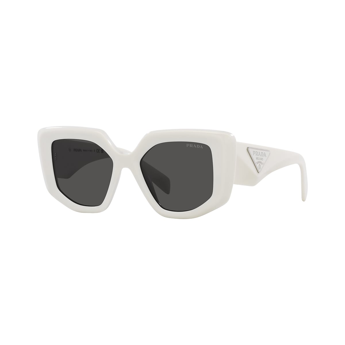 PRADA PR 14ZS Talc - Women Luxury Sunglasses, Dark Grey Lens