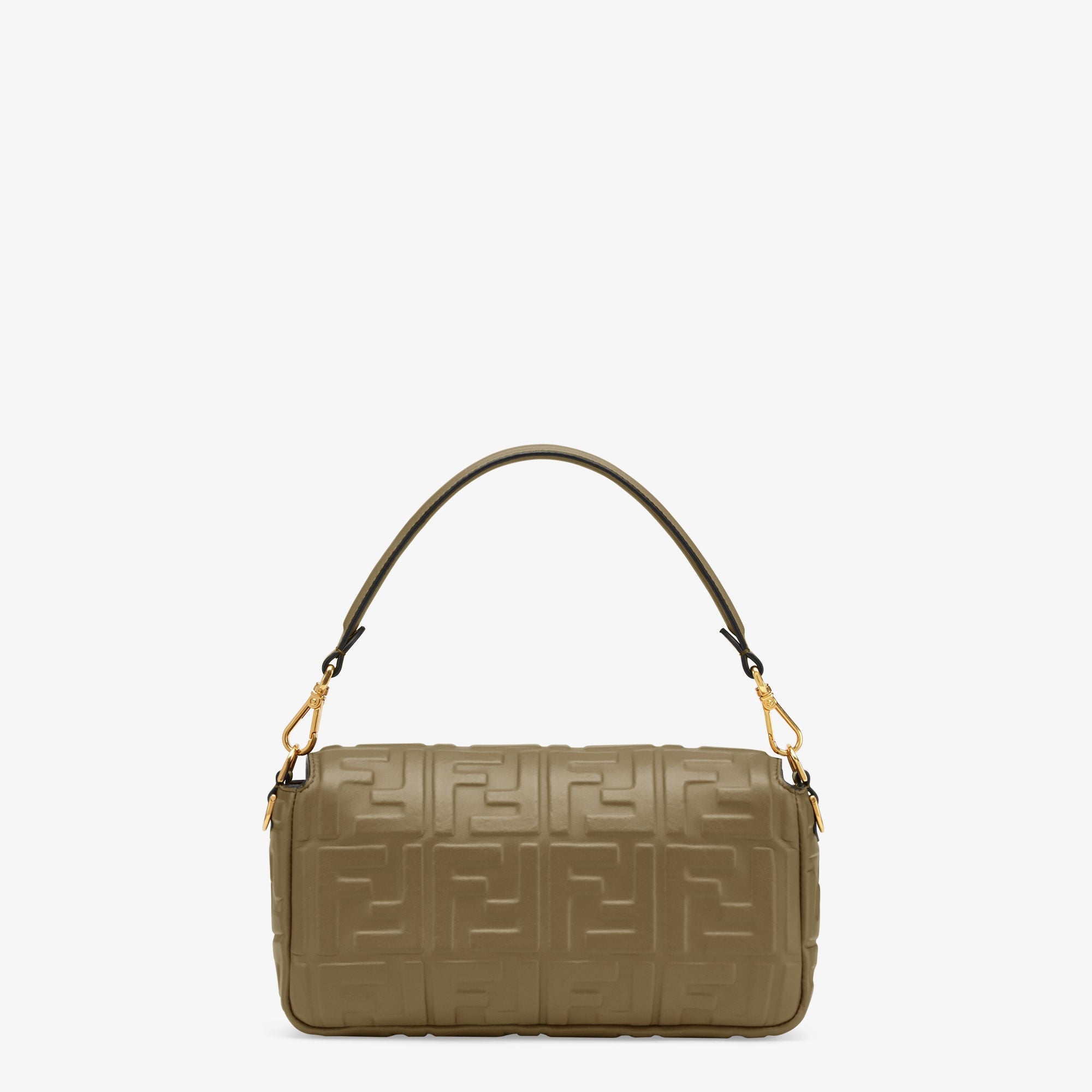 Baguette Green nappa leather bag