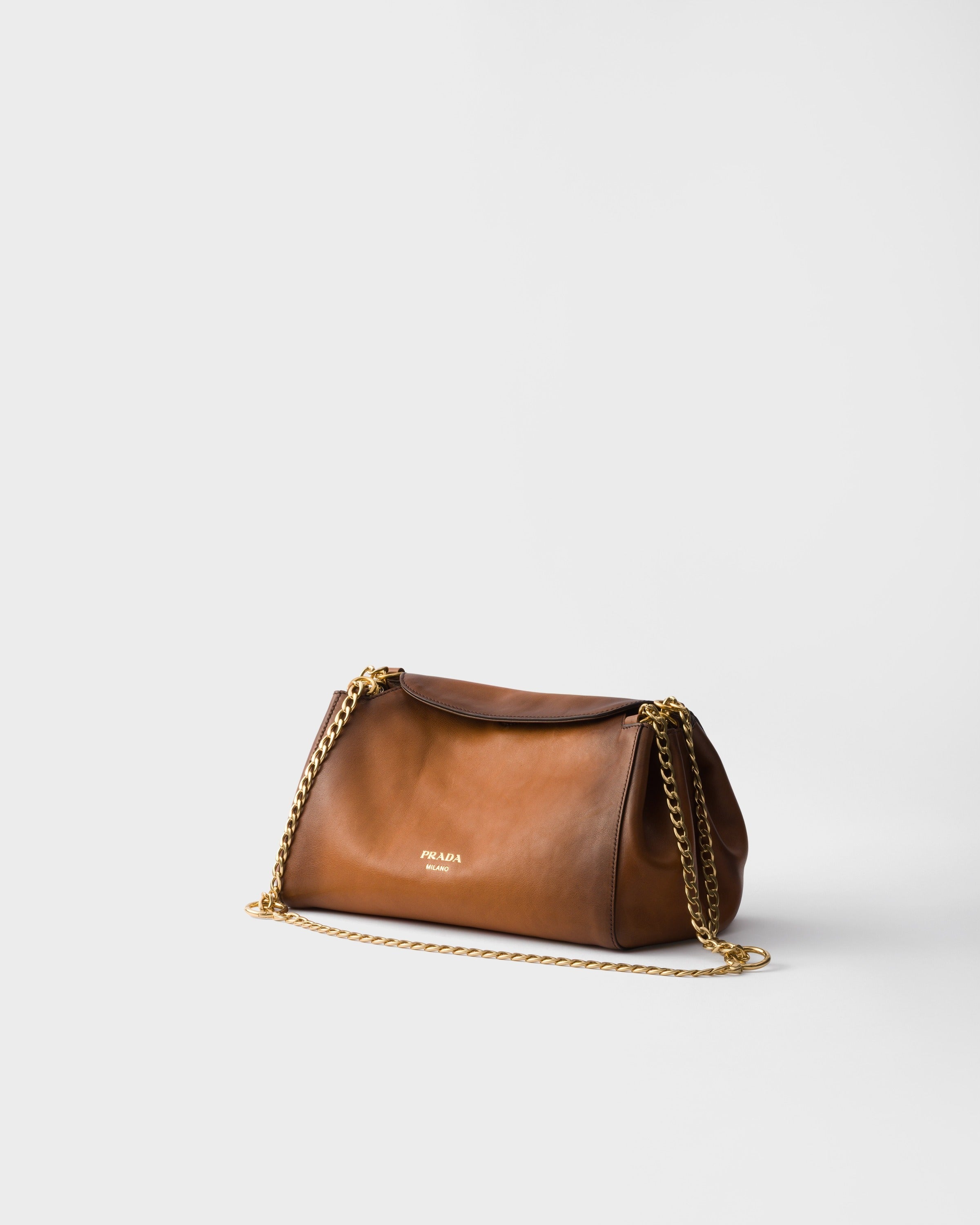 Small Prada Tumulte leather bag Cognac
