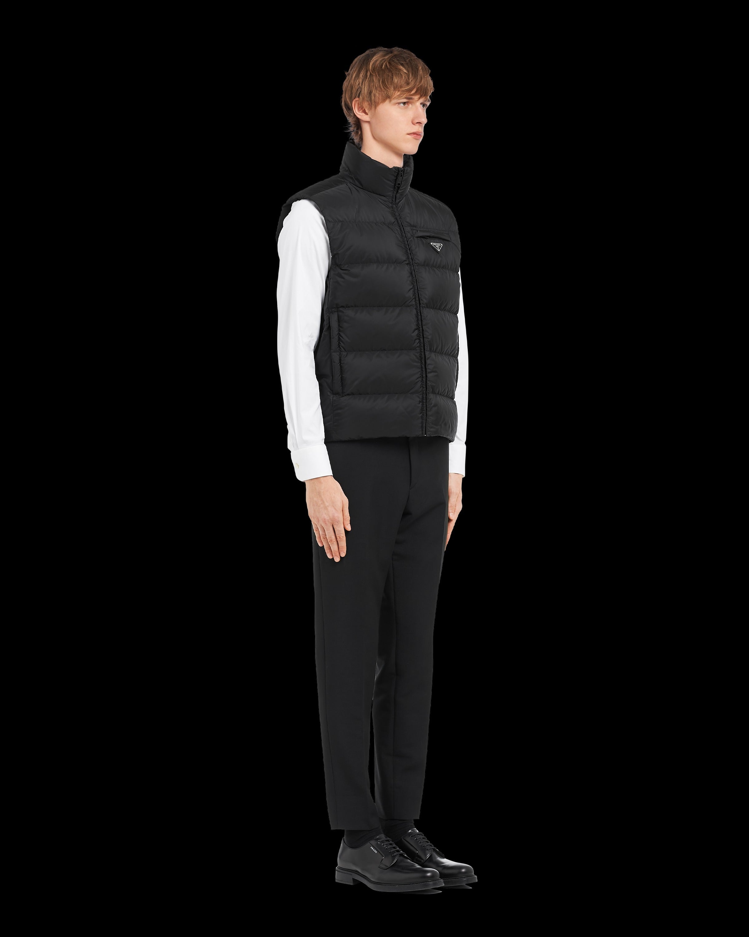 Padded Re-Nylon vest Black