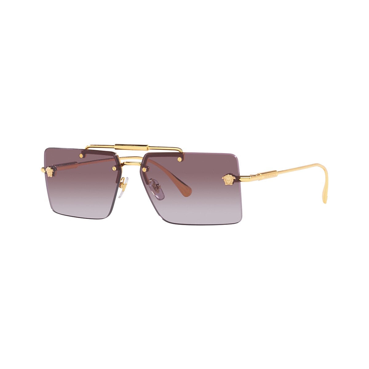 VERSACE VE2245 Gold - Women Luxury Sunglasses, Violet Gradient Lens