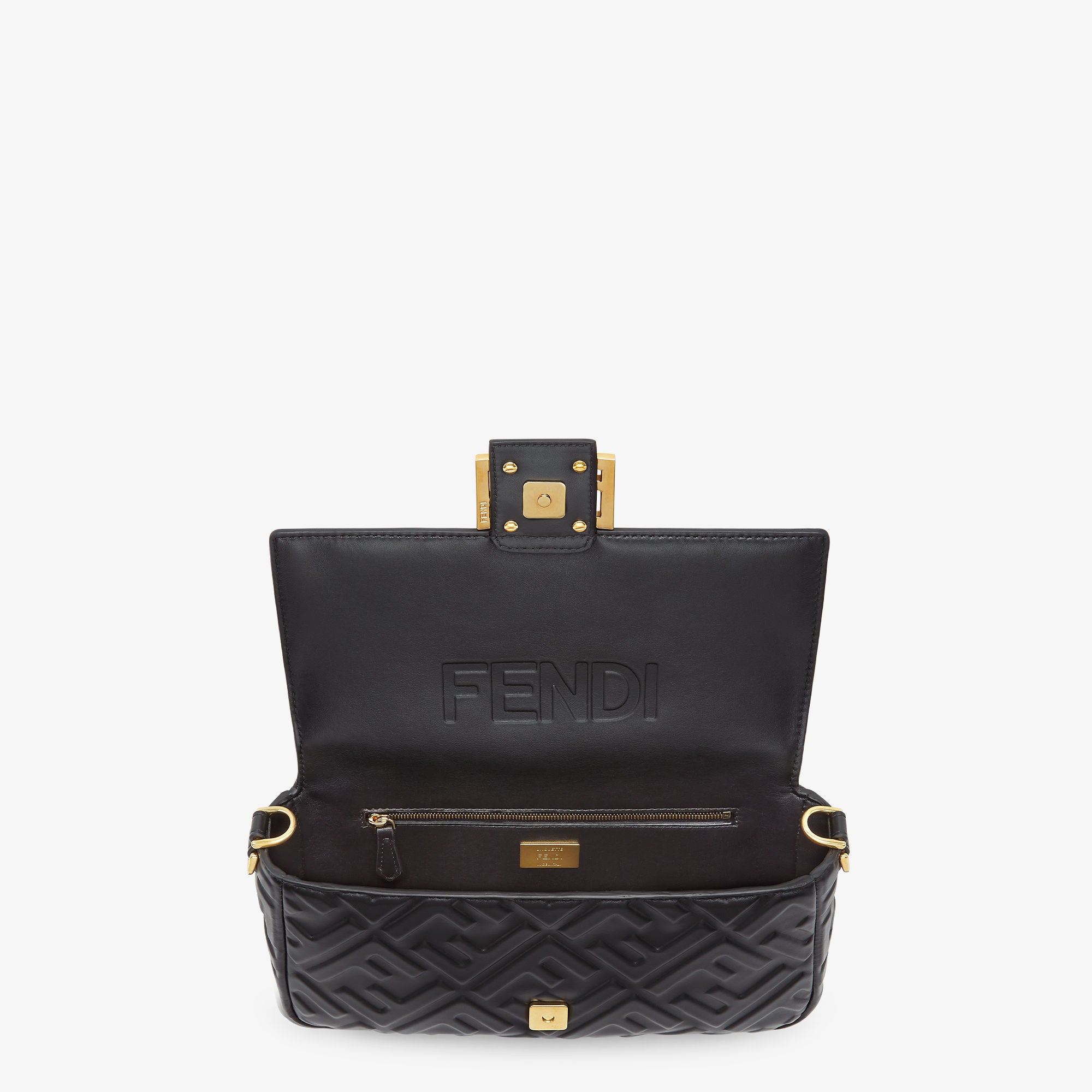 Baguette Black leather bag