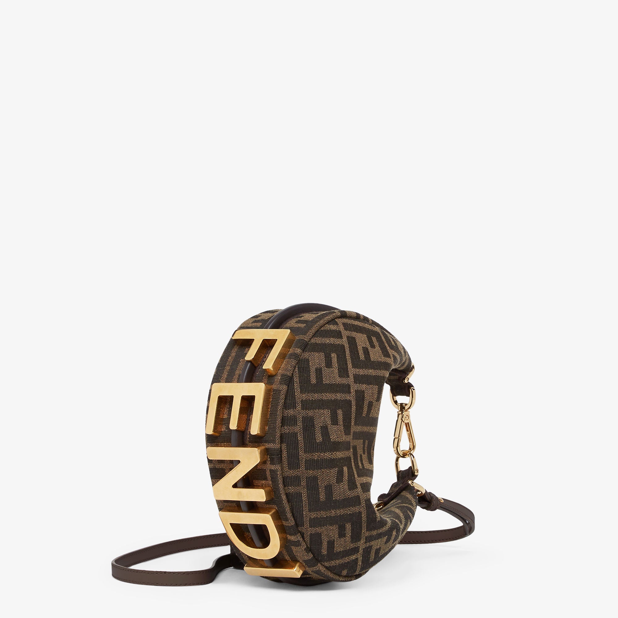 Fendigraphy Mini Brown FF jacquard fabric mini bag