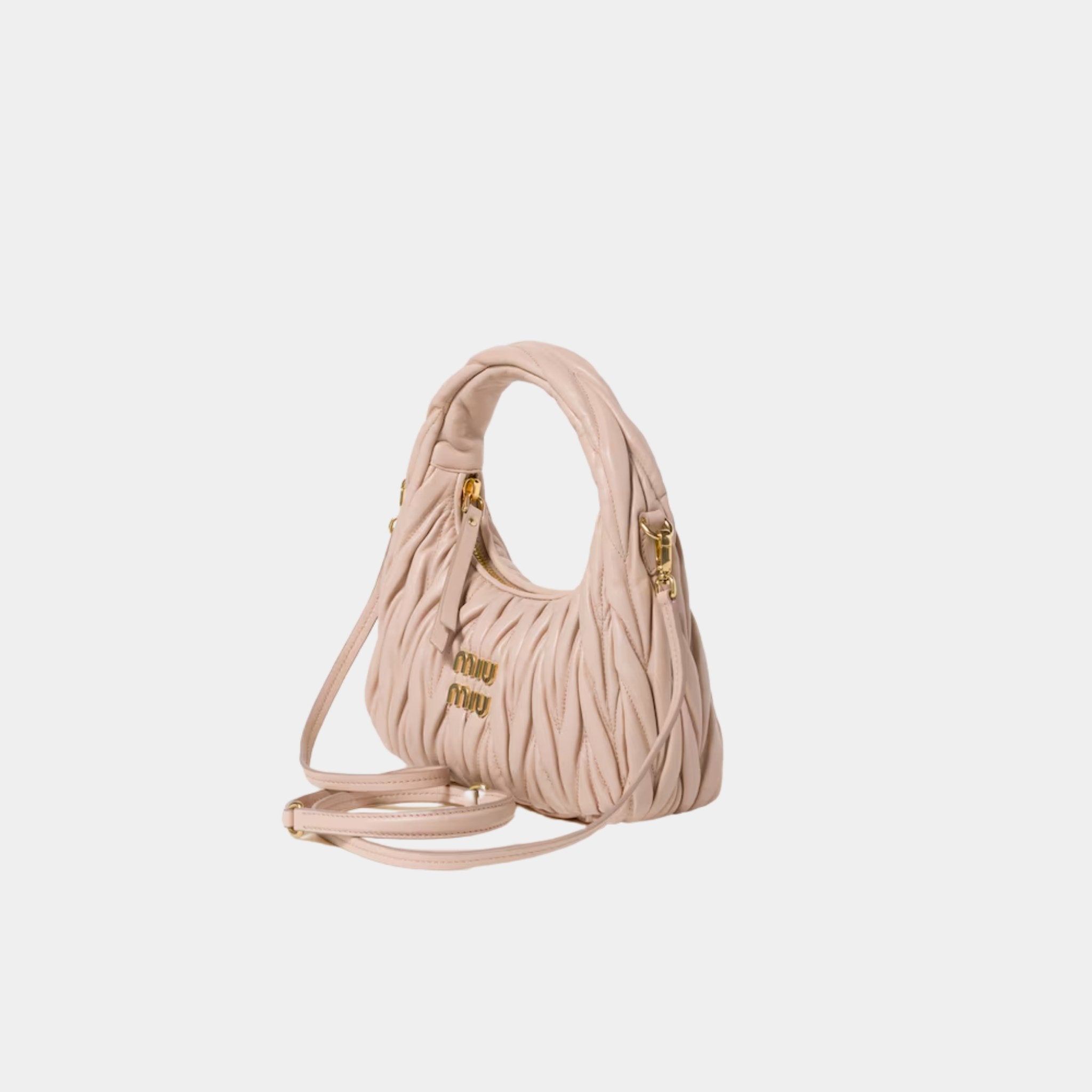 Wander Matelasse Nappa Leather Hobo Bag