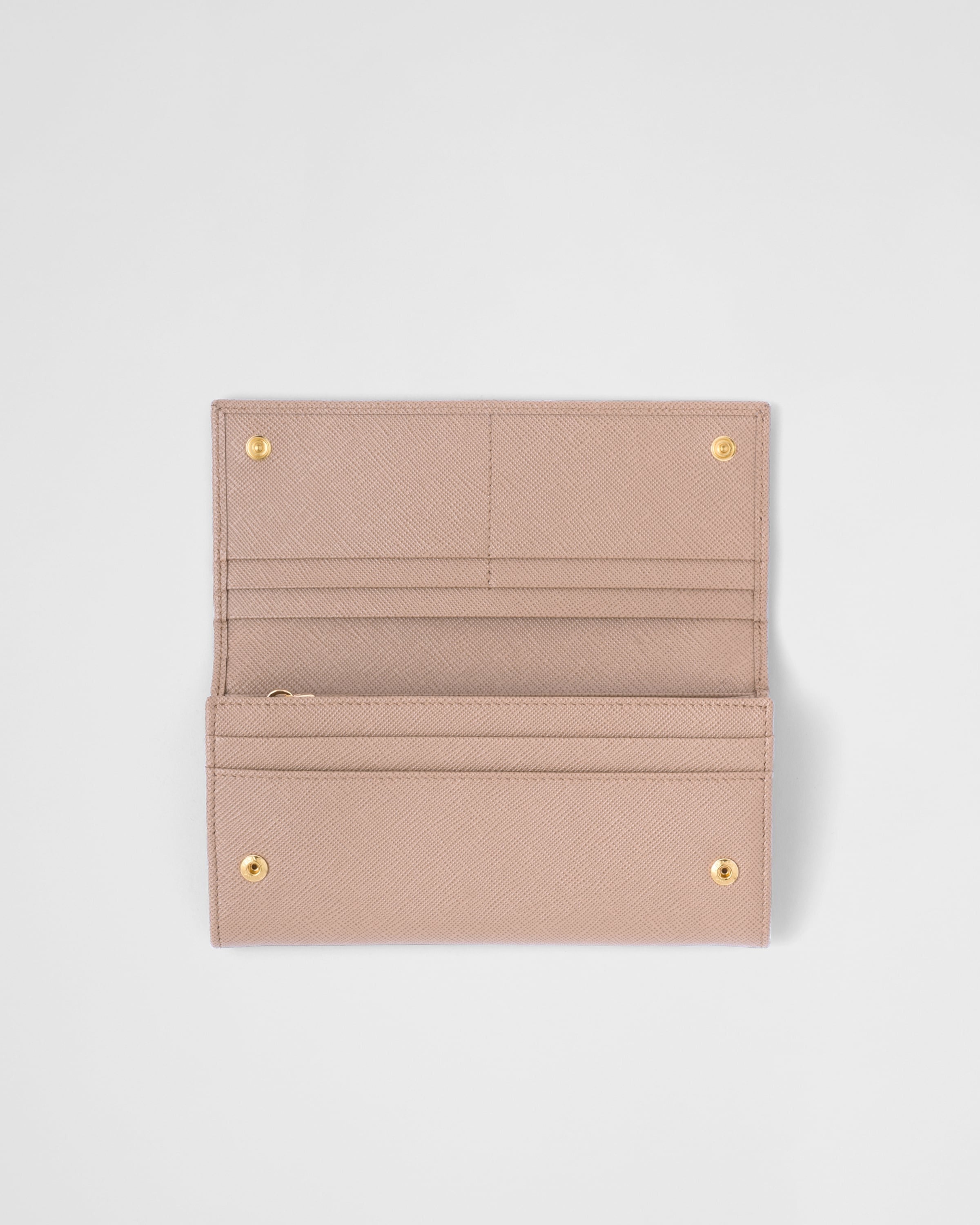 Large Saffiano Leather Wallet Powder Pink