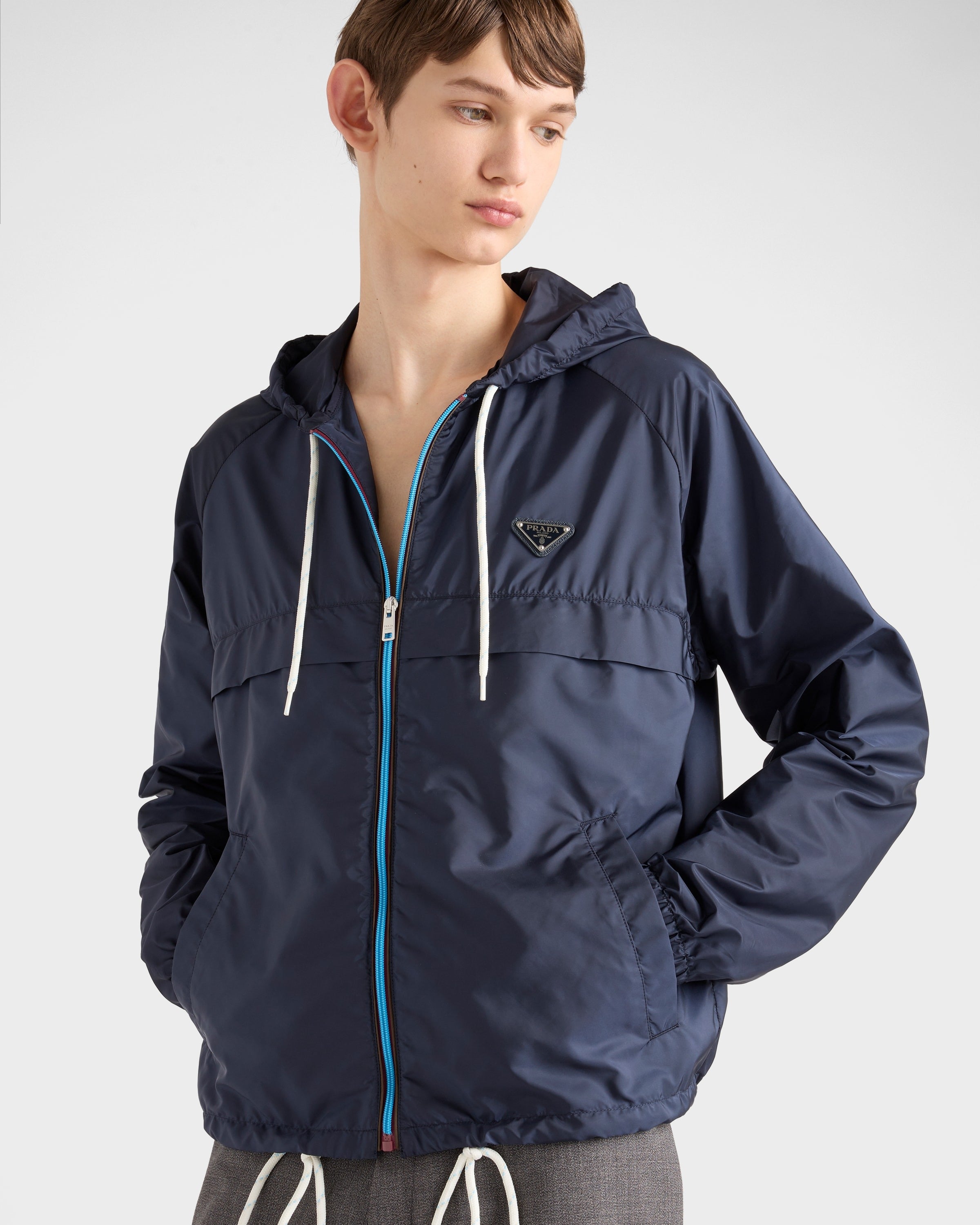 Re-Nylon blouson jacket Blue