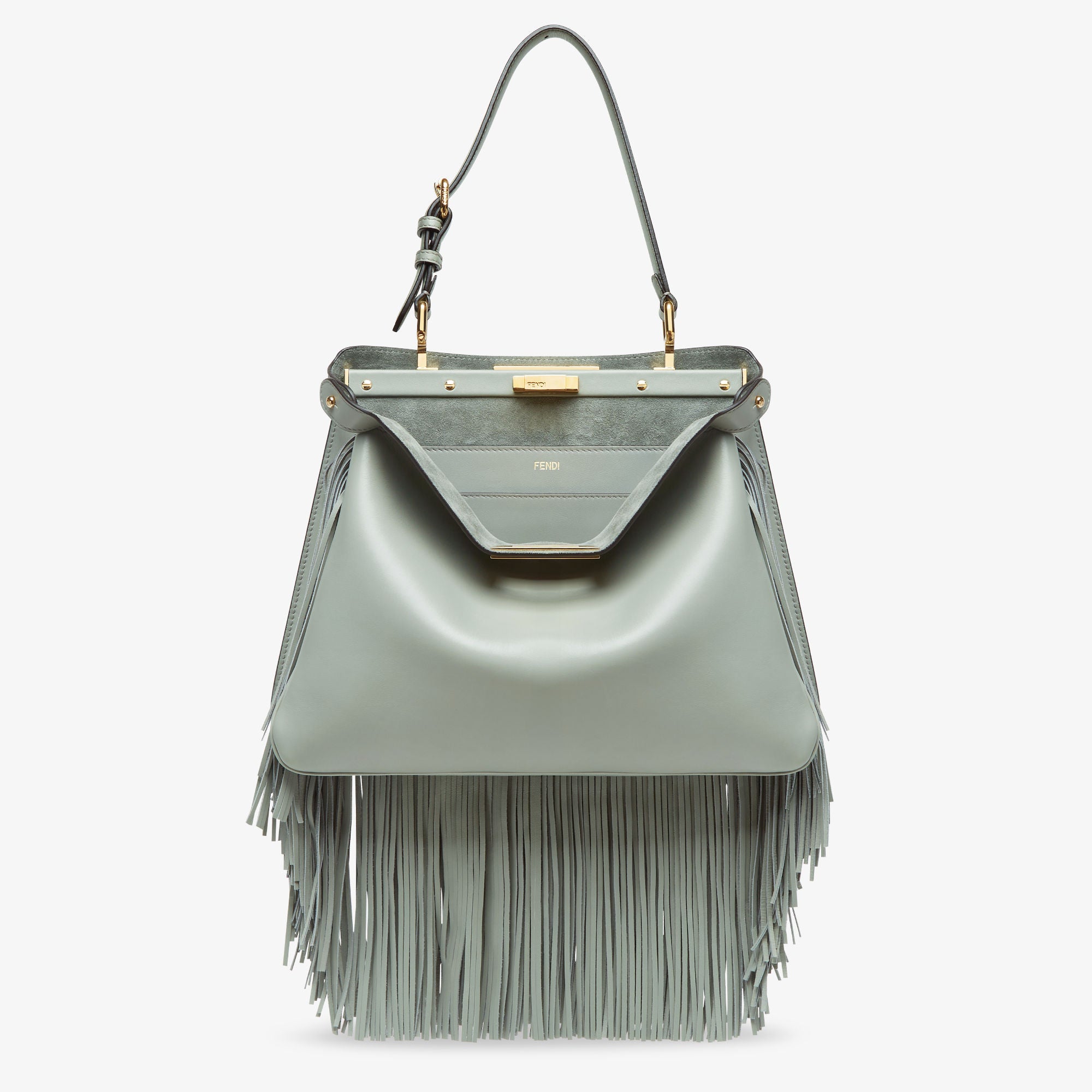 Peekaboo Soft Medium Matcha green leather bag