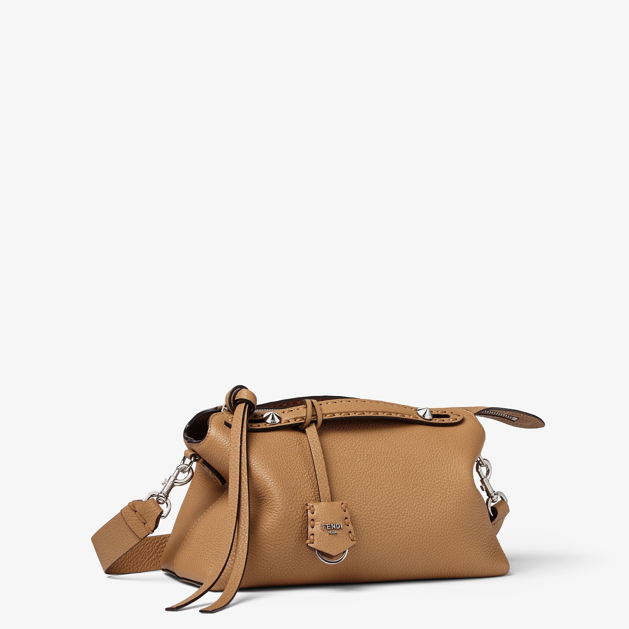 By The Way Selleria Medium Cappuccino-colored Selleria bag with 192 hand-sewn stitches