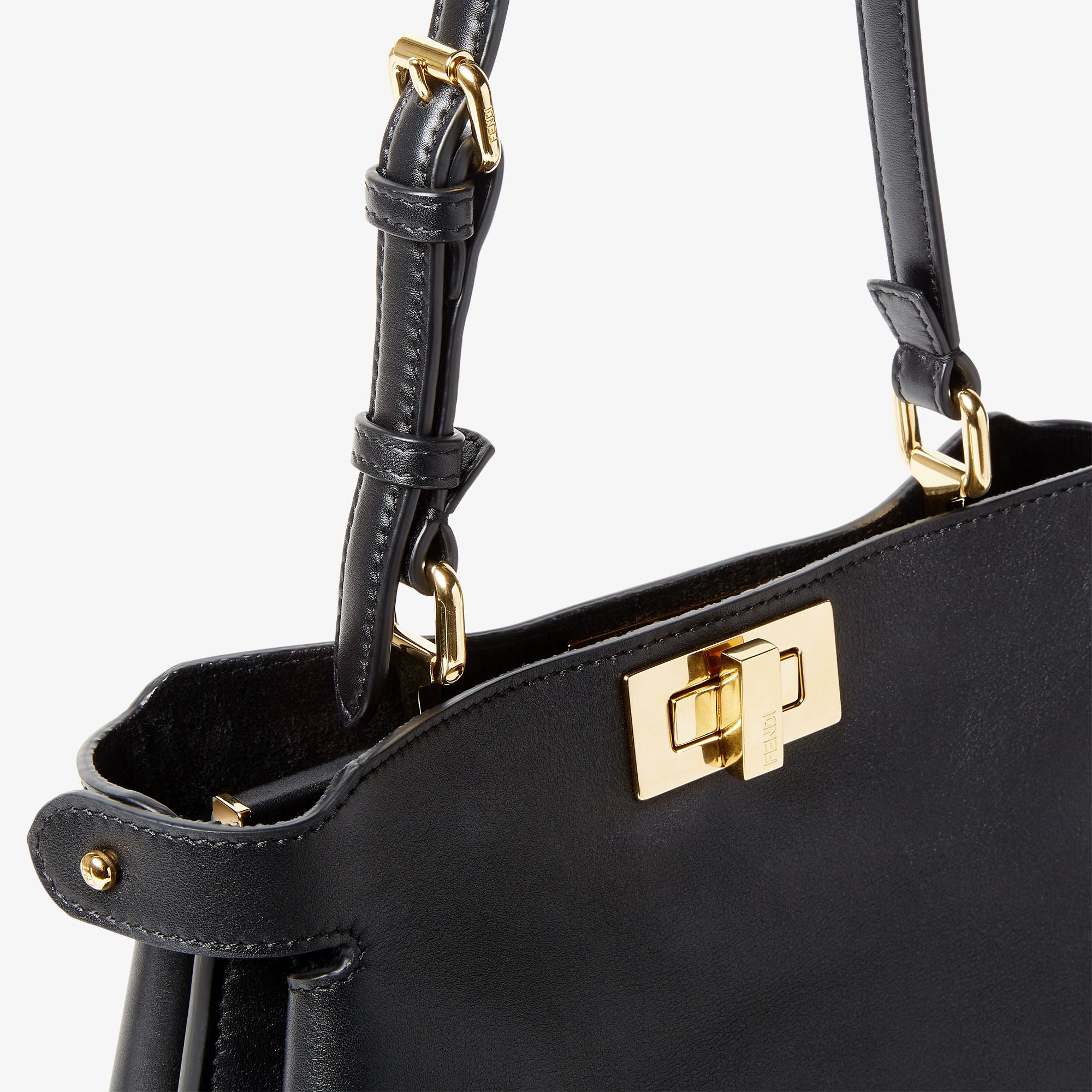 Peekaboo Soft Small Black leather bag