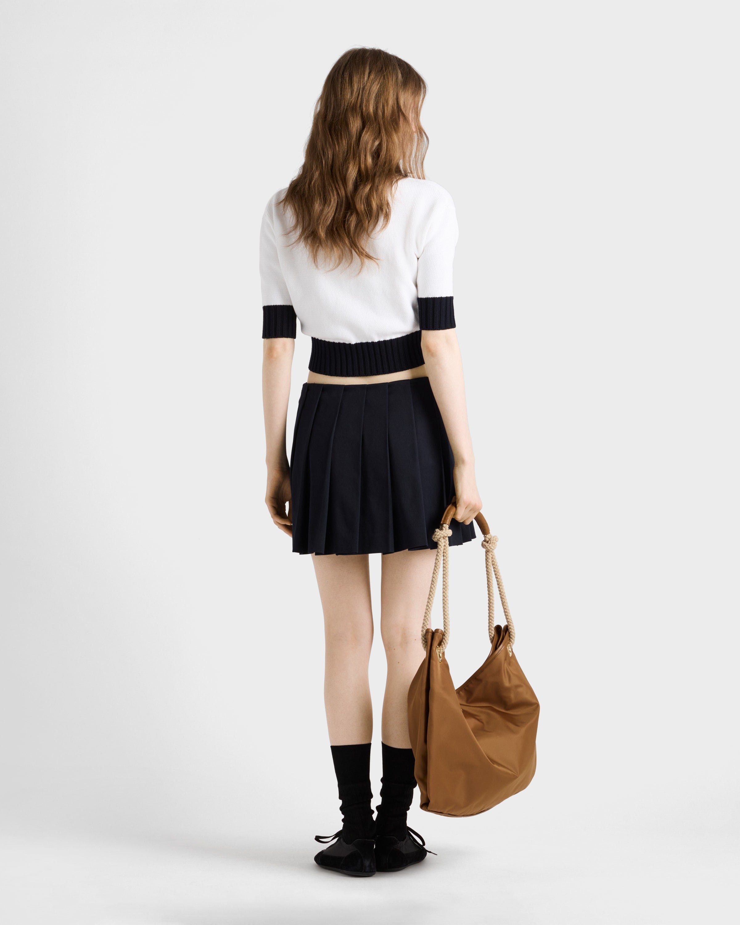 Cotton cardigan White/Blue