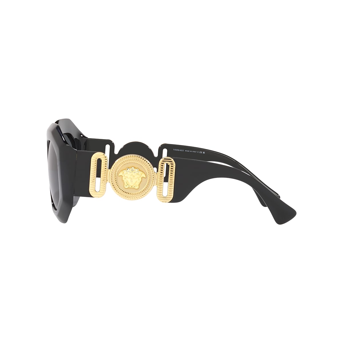 VERSACE VE4424U Black - Women Luxury Sunglasses, Dark Grey Lens