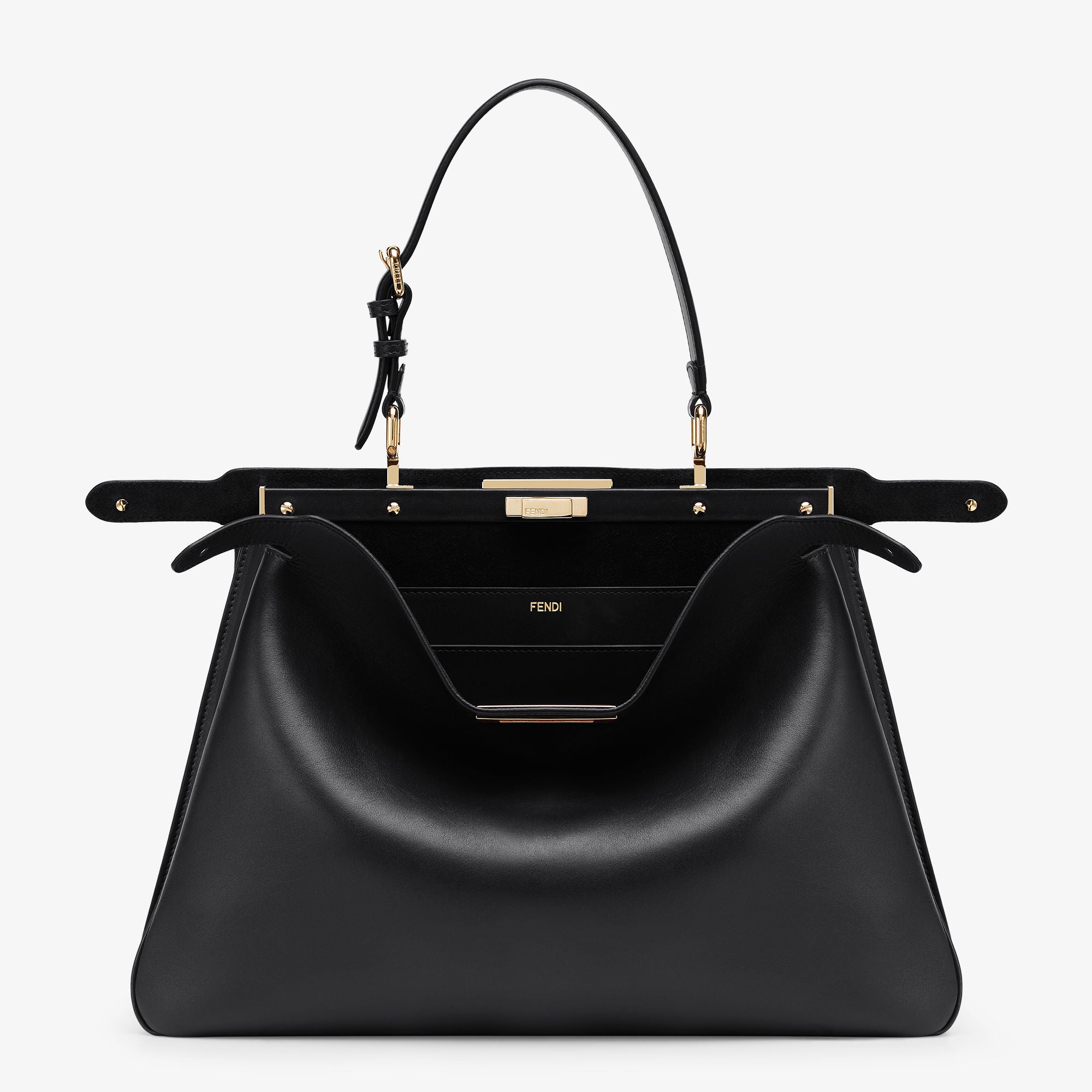 Peekaboo Soft Large Black leather bag
