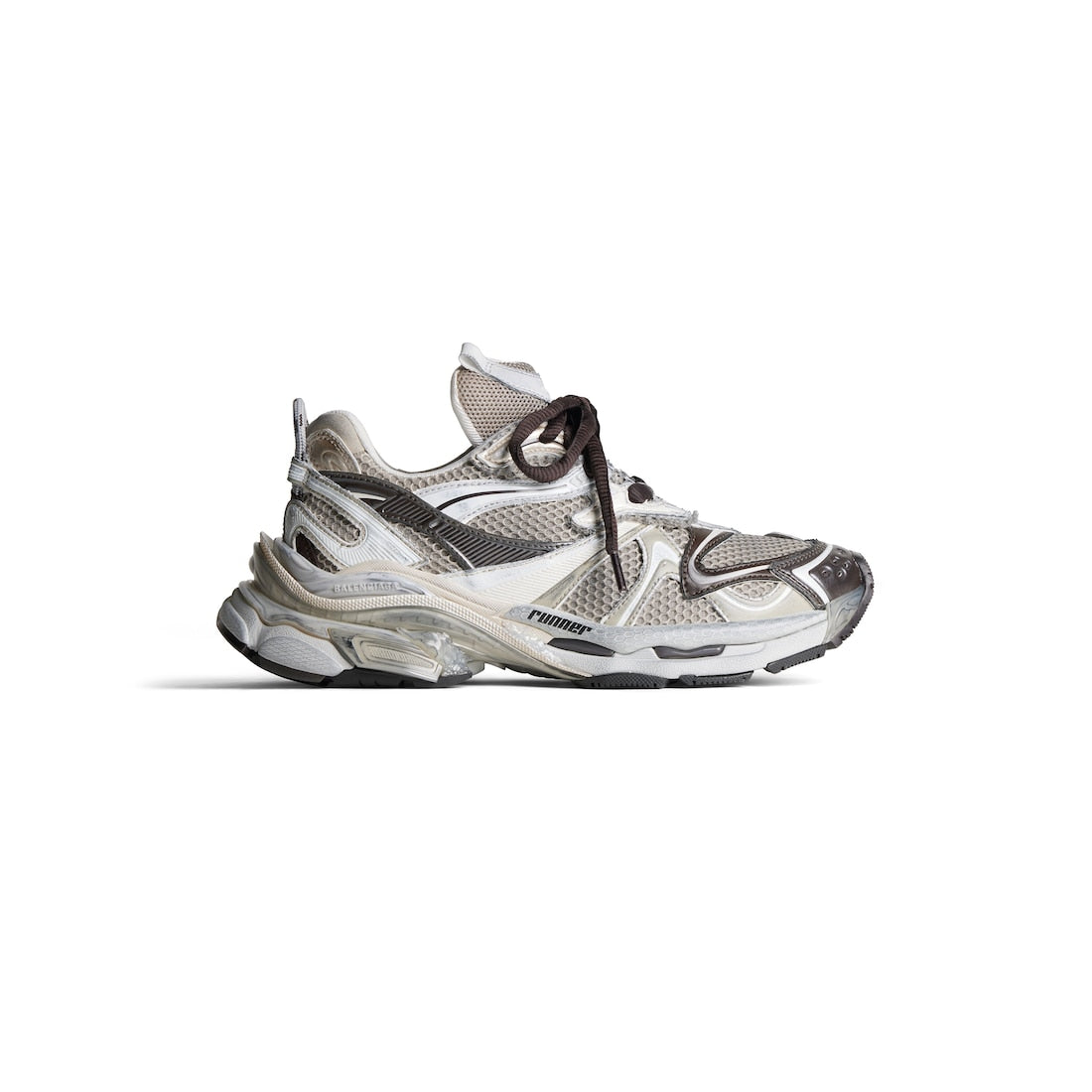 Runner 2.0 Sneaker in beige mesh and polyurethane