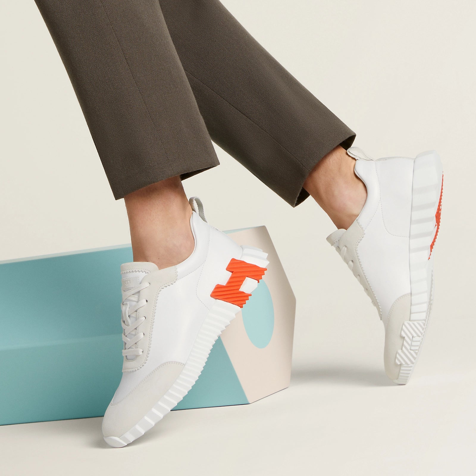 Bouncing Sneaker Blanc/Orange