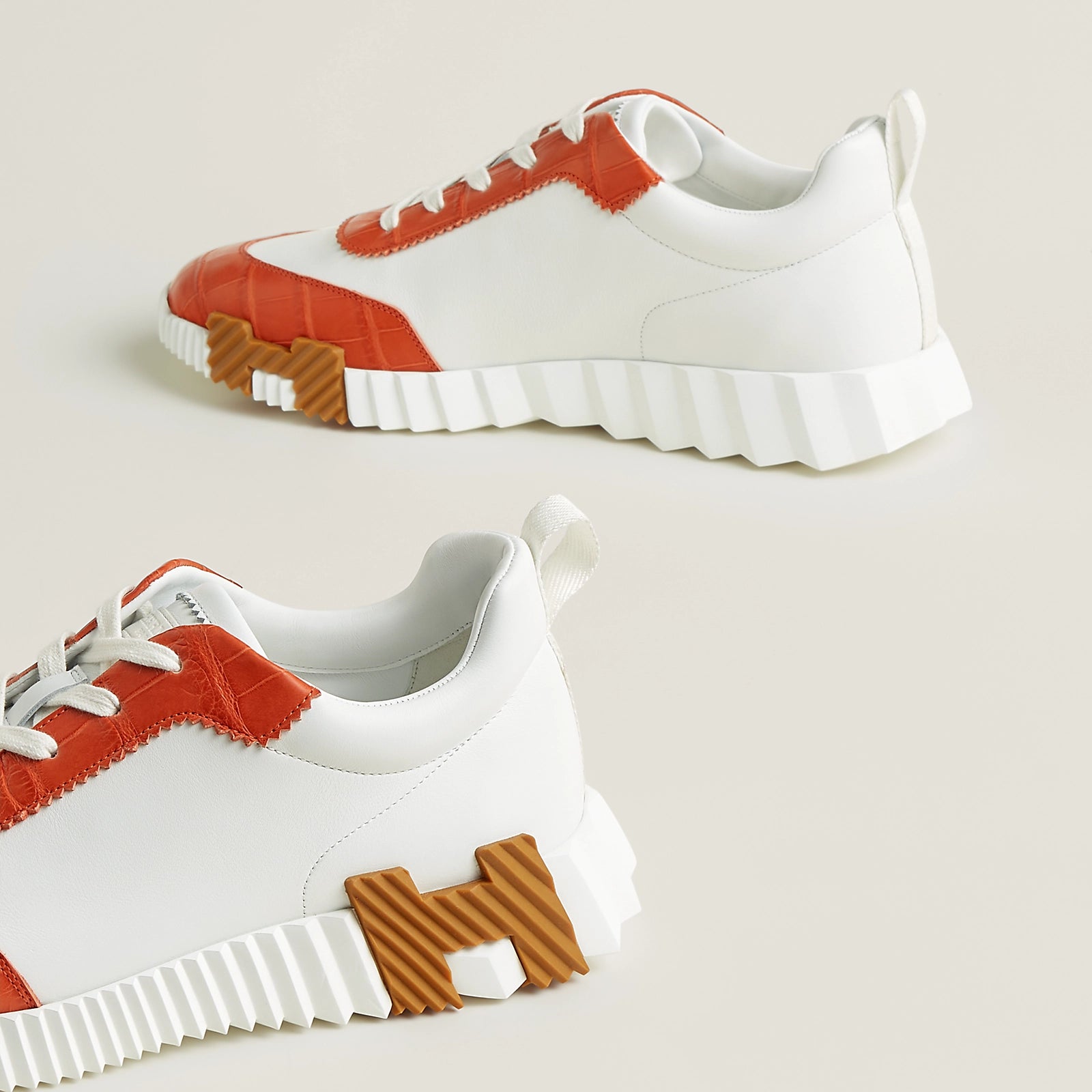 Bouncing Sneaker Blanc/Orange nacarat