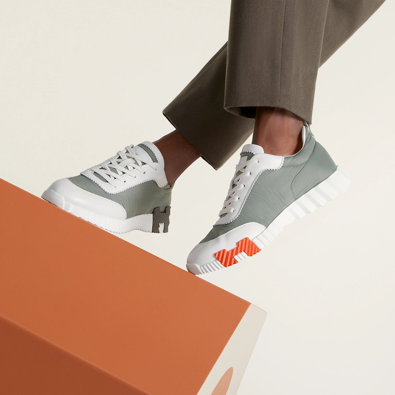 Bouncing Sneaker Étoupe/Blanc