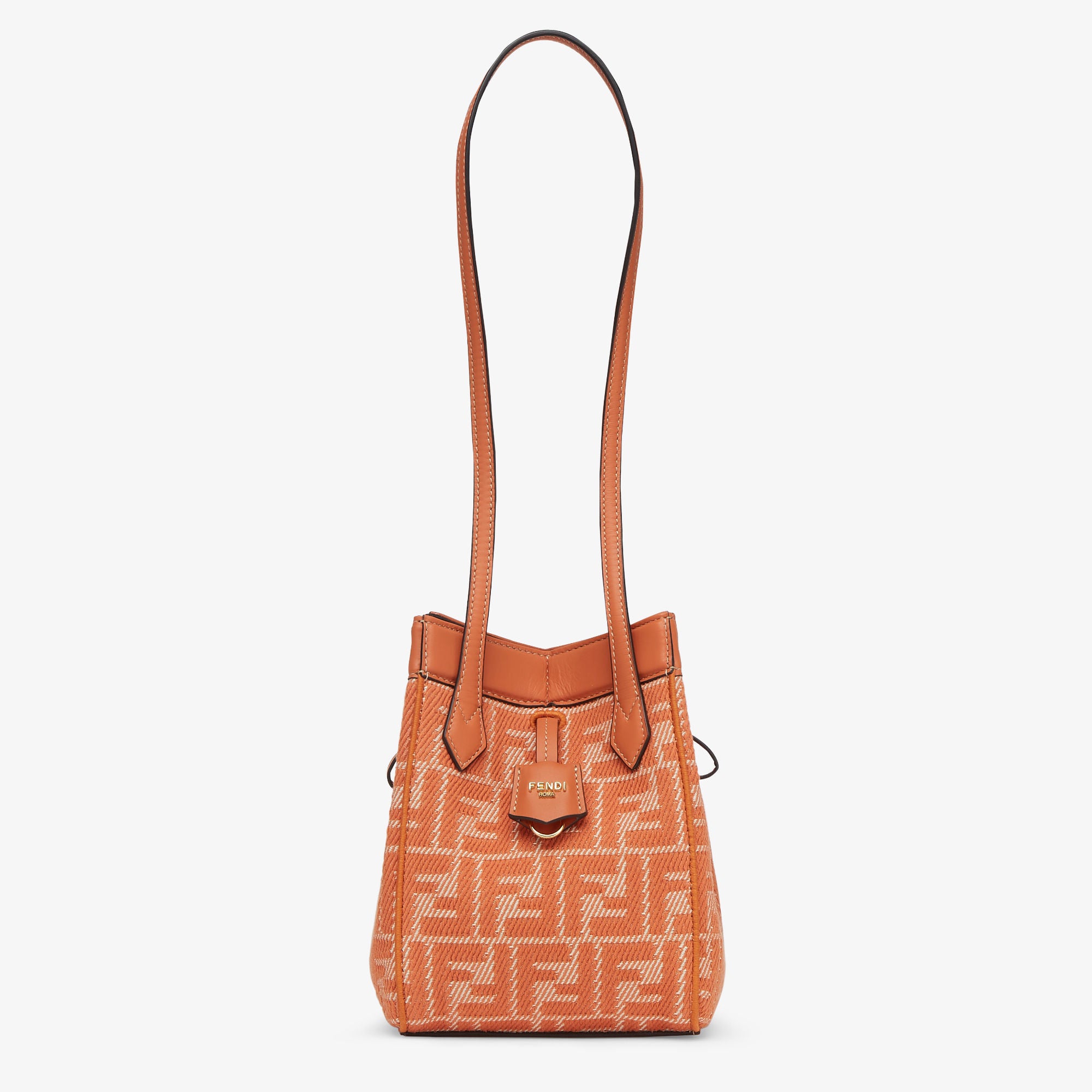 Fendi Origami Mini Orange denim-effect FF jacquard transformable mini-bag