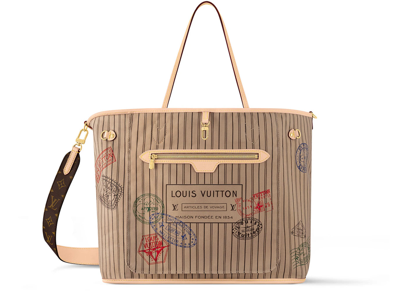 Louis Vuitton Neverfull Bandouliere GM Inside Out Monogram/Beige