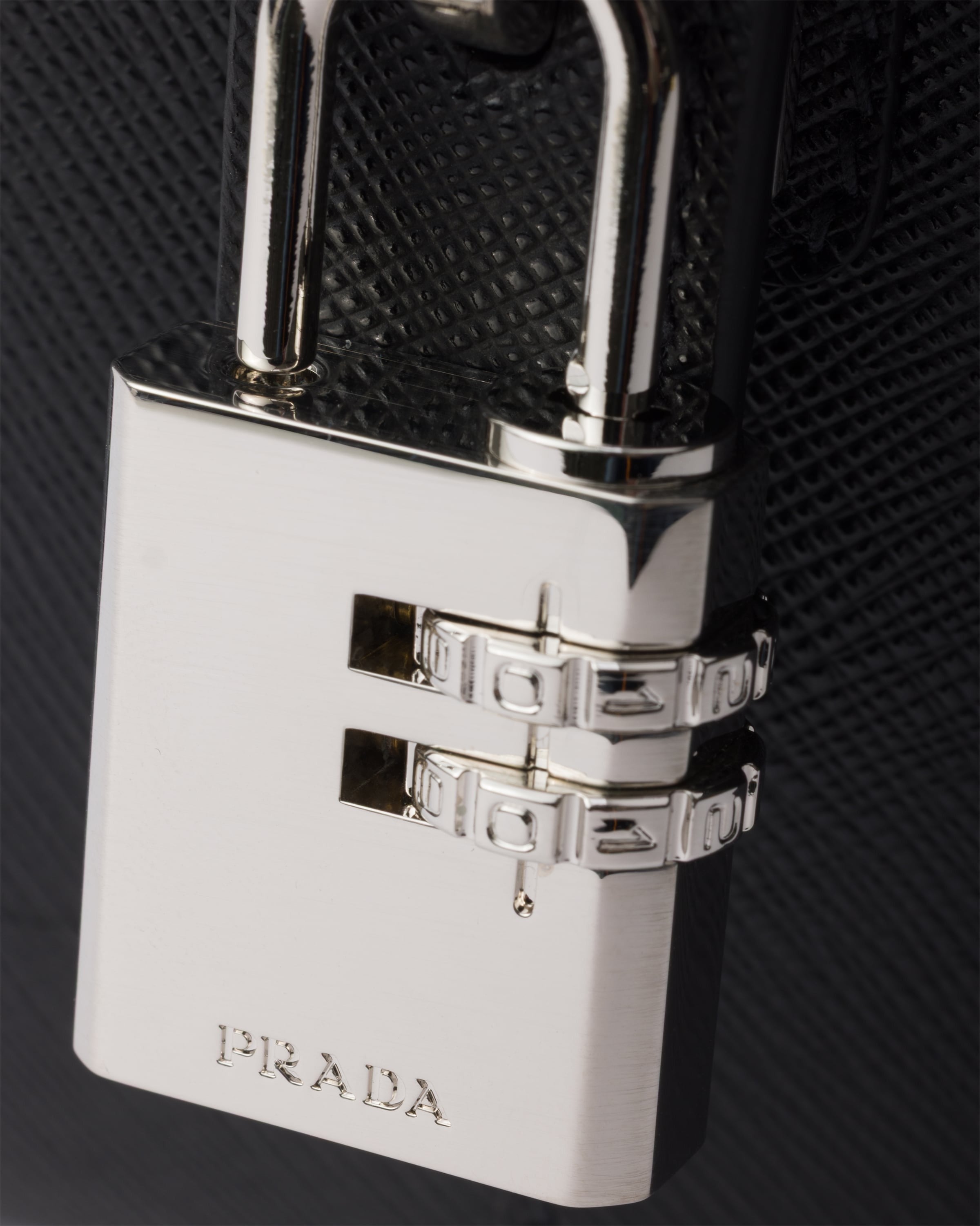 Saffiano leather work bag Black