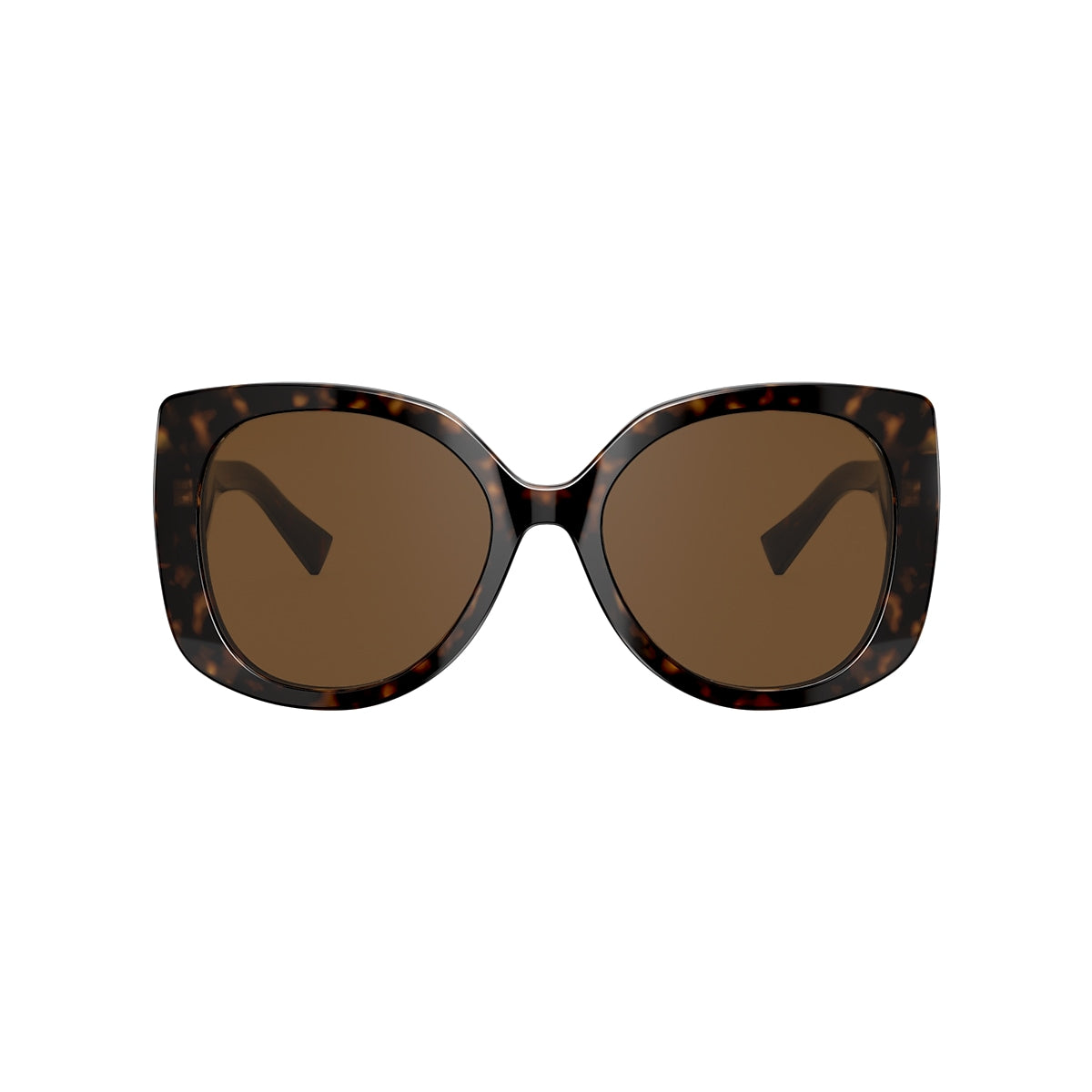 VERSACE VE4387 Havana - Women Luxury Sunglasses, Dark Brown Lens