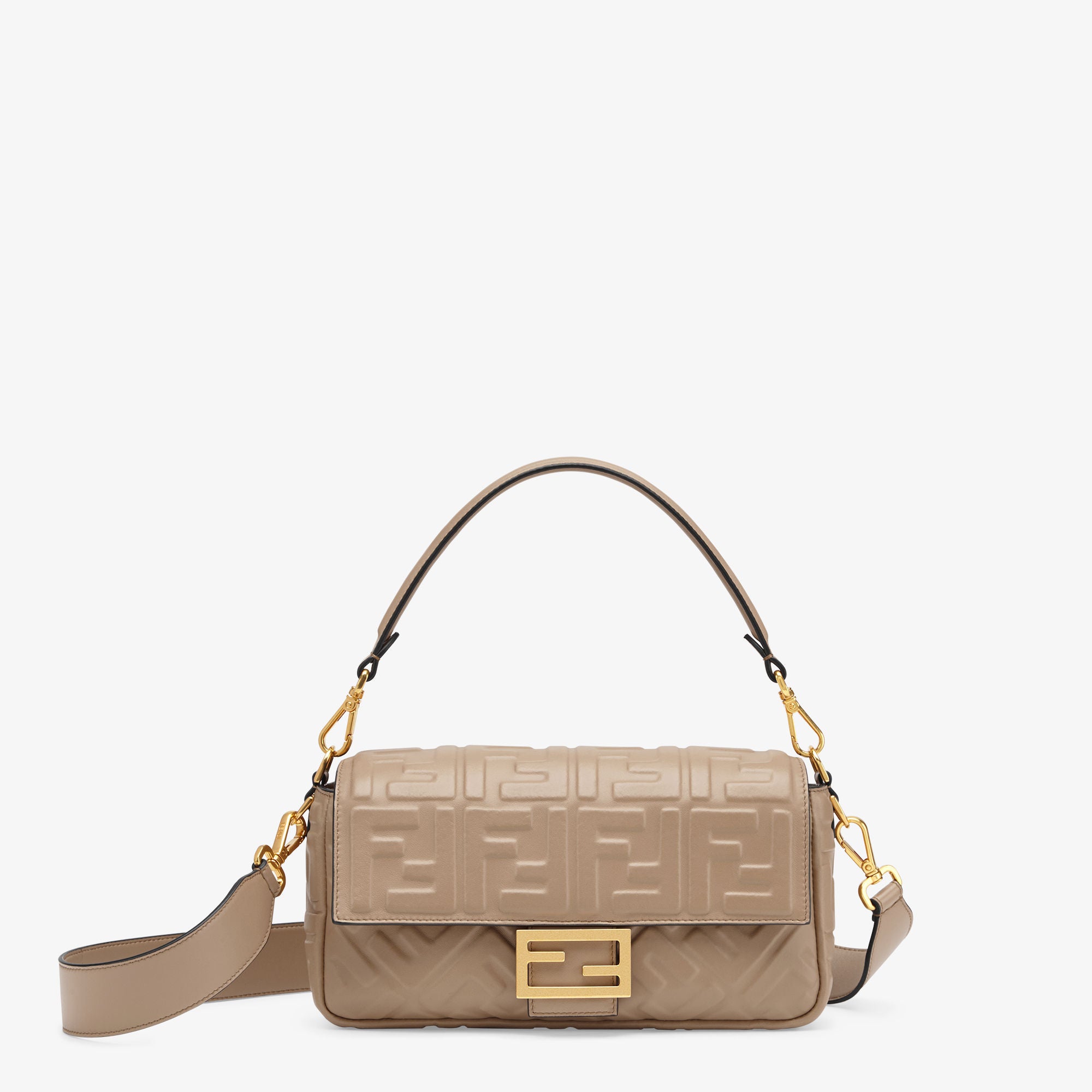 Baguette Dove gray nappa leather bag