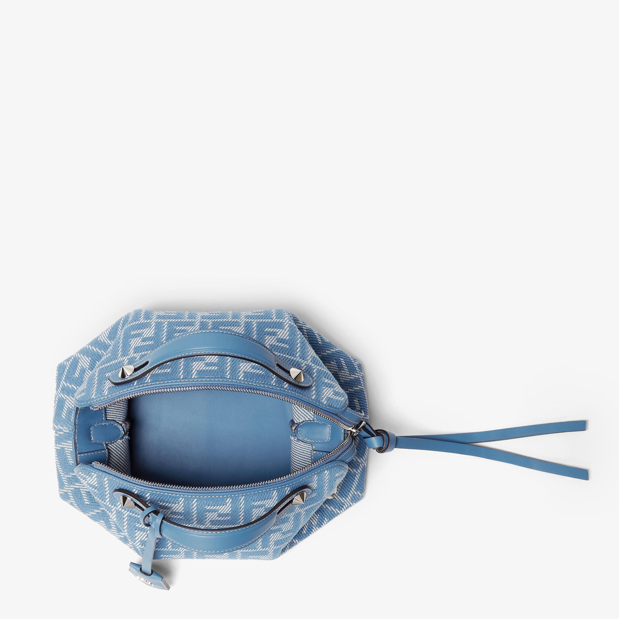 By The Way Soft Medium Blue denim-effect FF jacquard bag