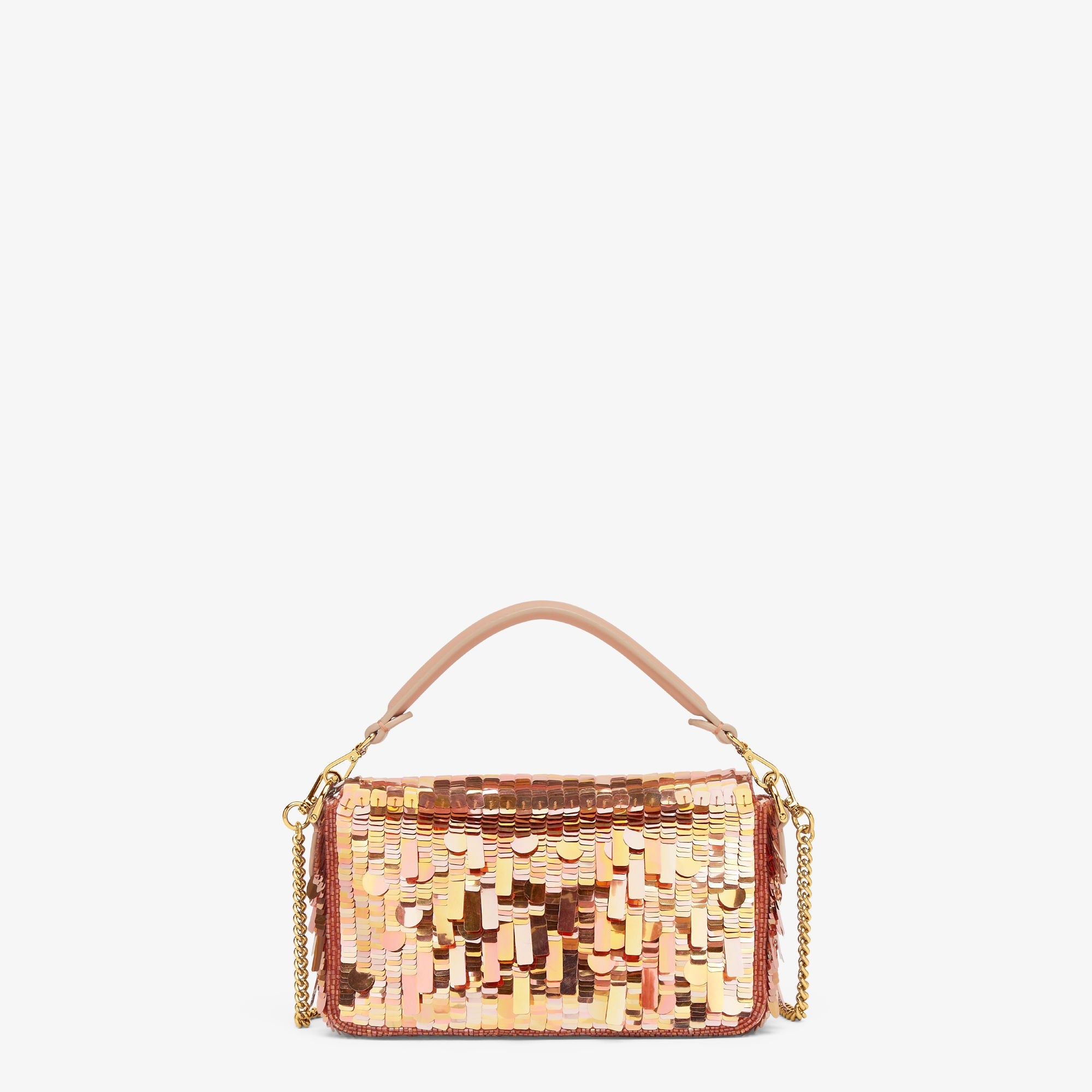 Baguette Mini Bag embroidered with iridescent sequins