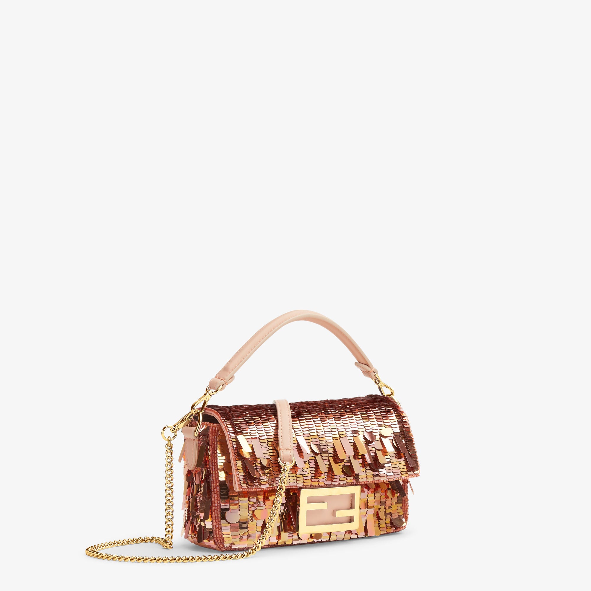 Baguette Mini Bag embroidered with iridescent sequins