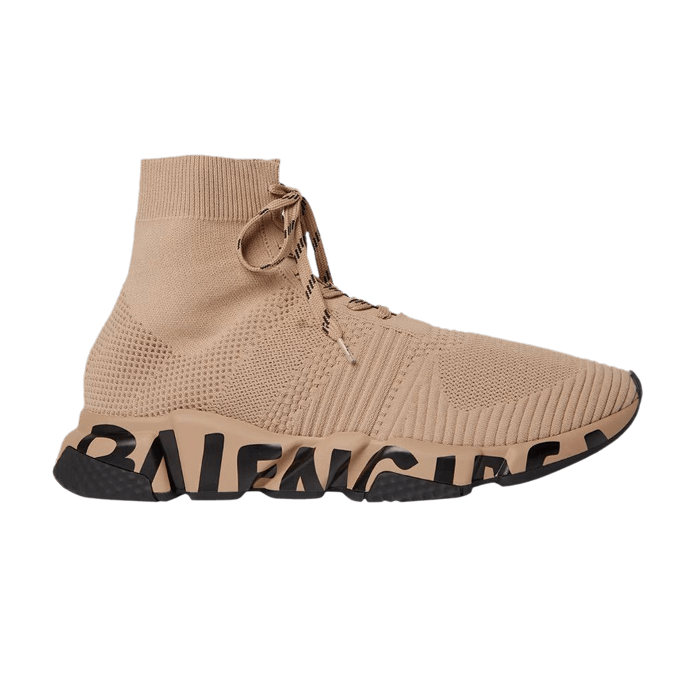 Balenciaga Speed Lace-Up Sneaker 'Graffiti - Beige Black'