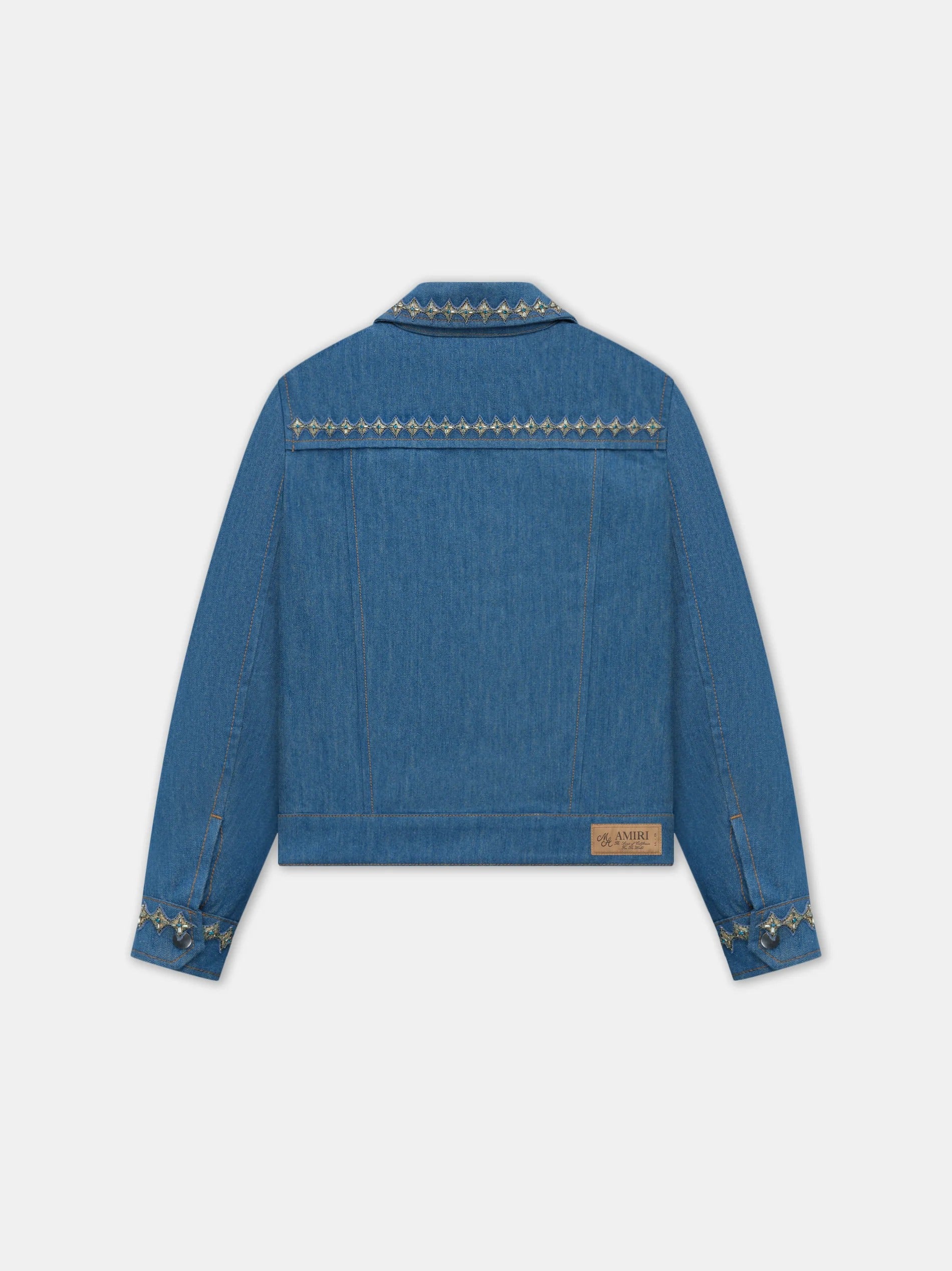 CRYSTAL PLEATED CADET JACKET Retro Indigo