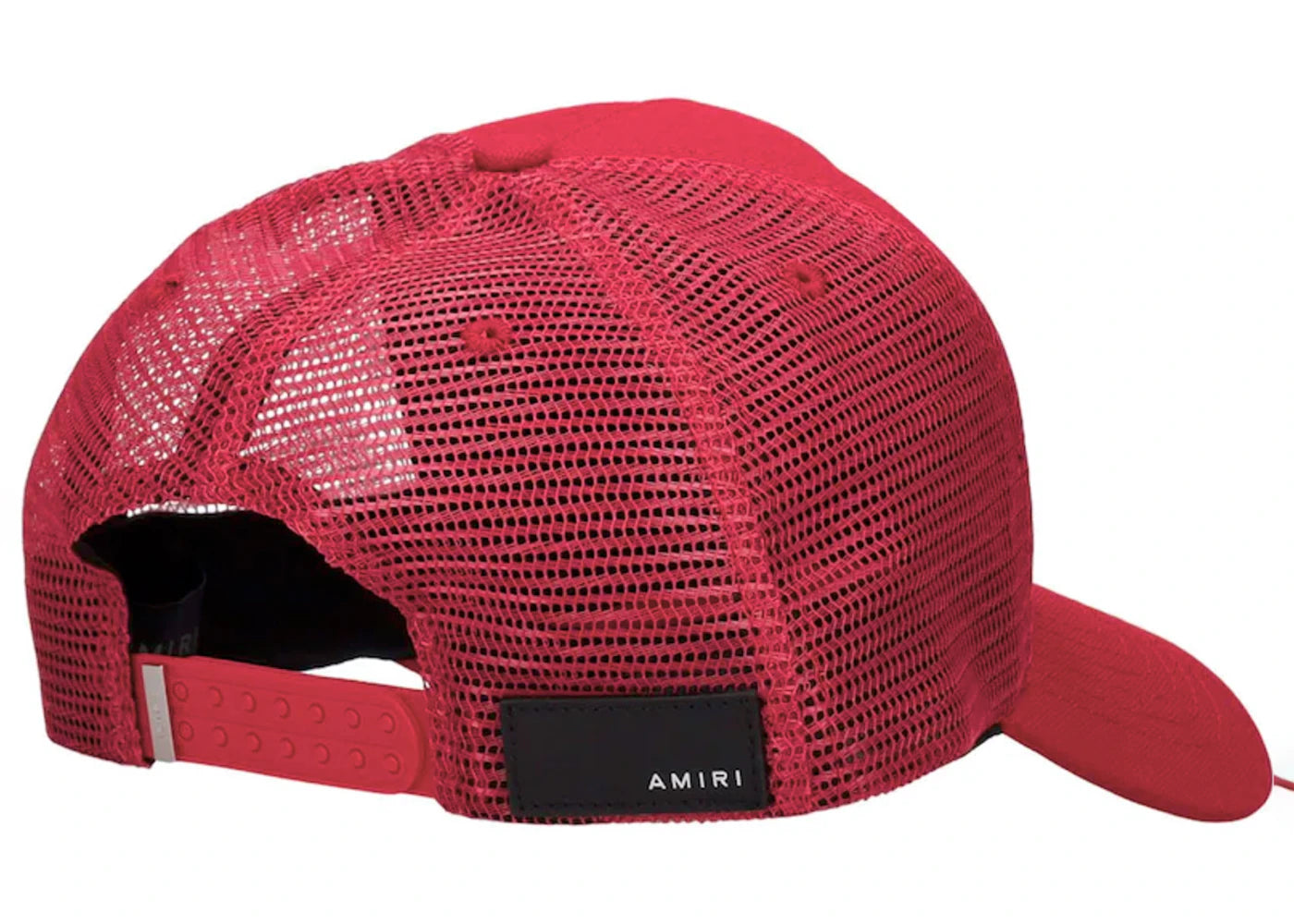 AMIRI Logo Cotton Canvas Trucker Hat Red