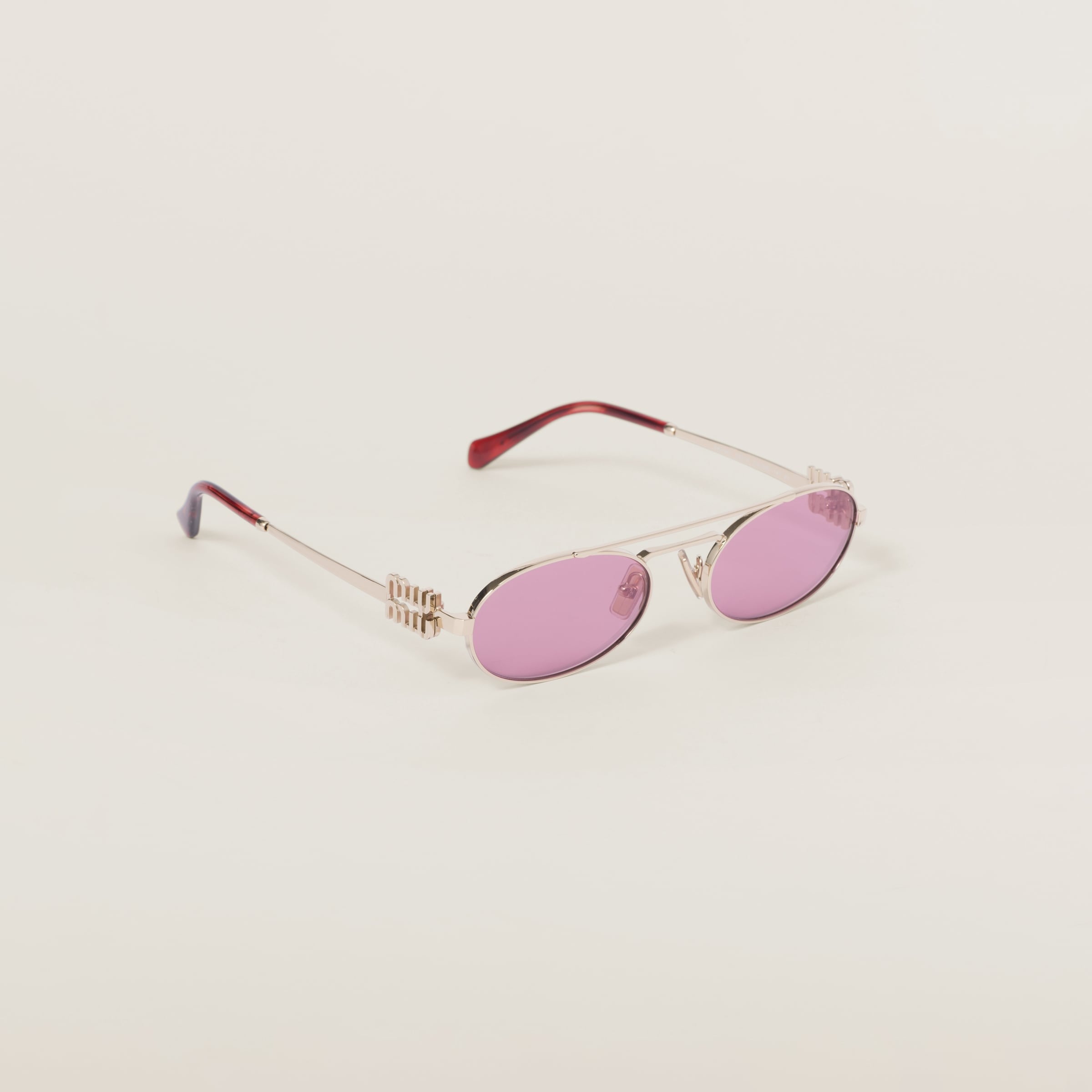 Miu Miu Logo sunglasses Amaranth lenses