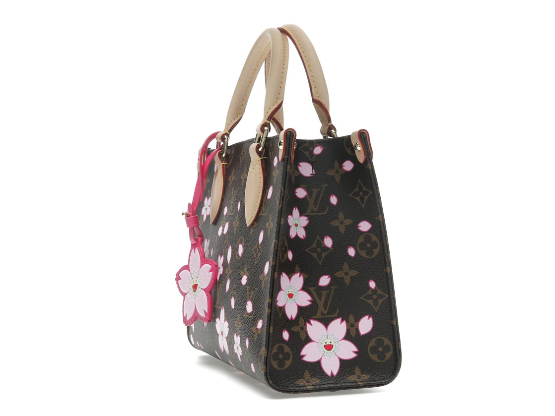 Louis Vuitton x Takashi Murakami OnTheGo PM Sakura Brown