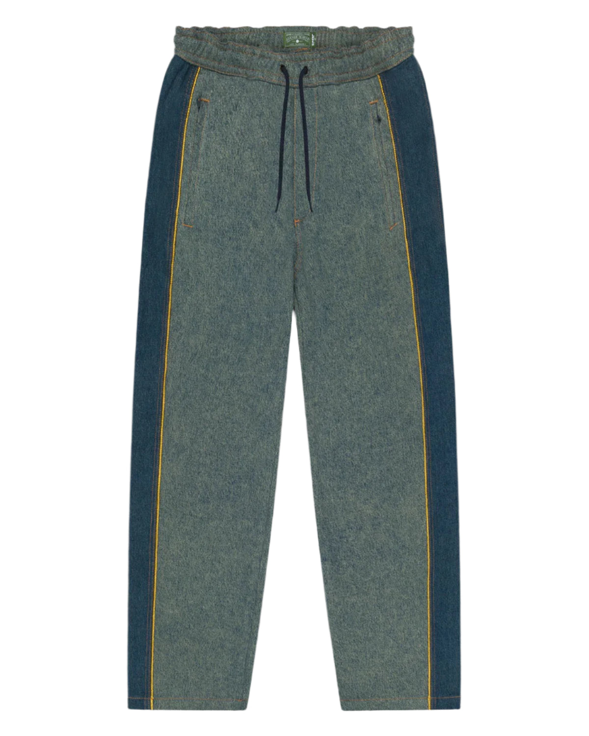 Cotton Fleur De-Lis Denim Track Pants