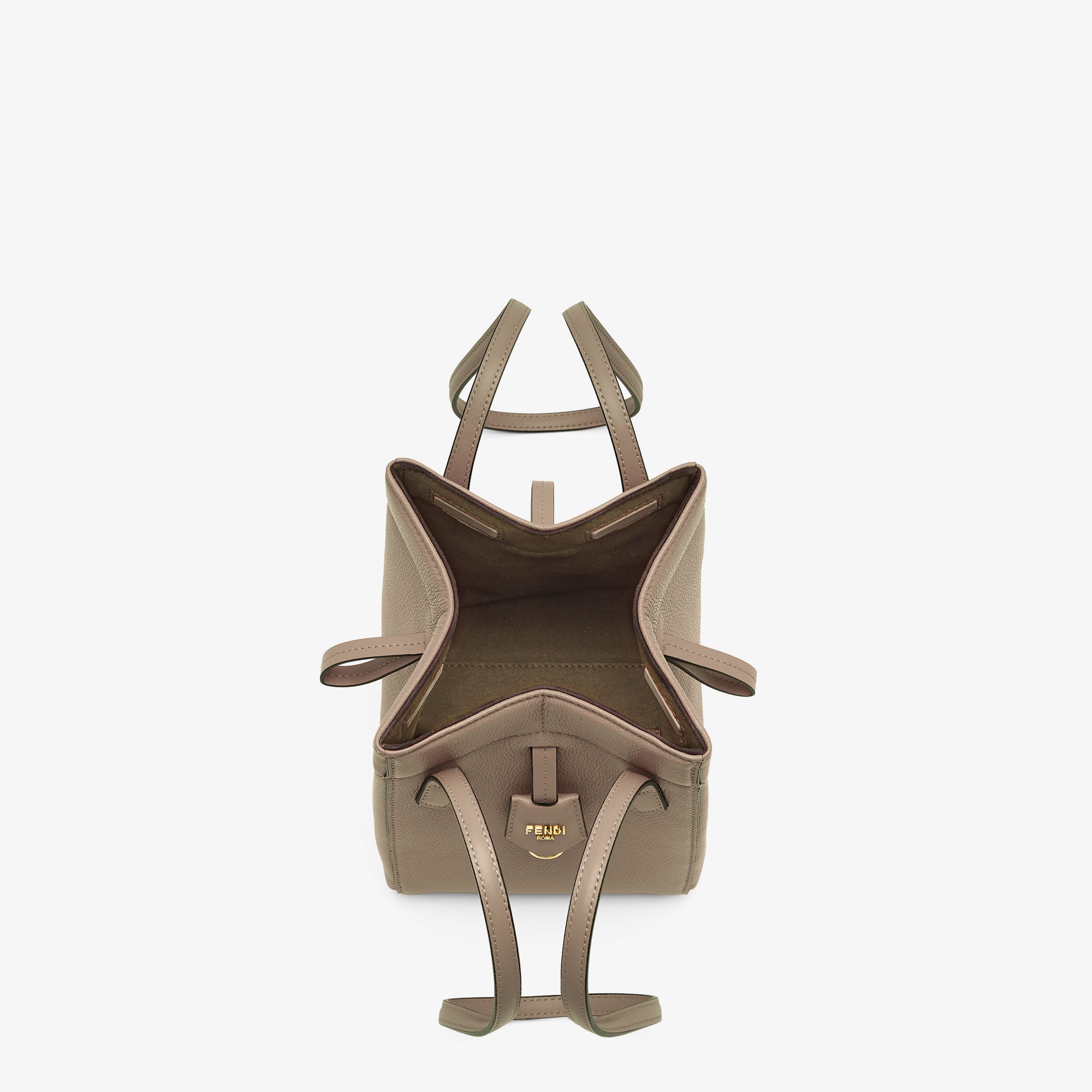 Fendi Origami Mini Dove gray leather mini bag that can be transformed