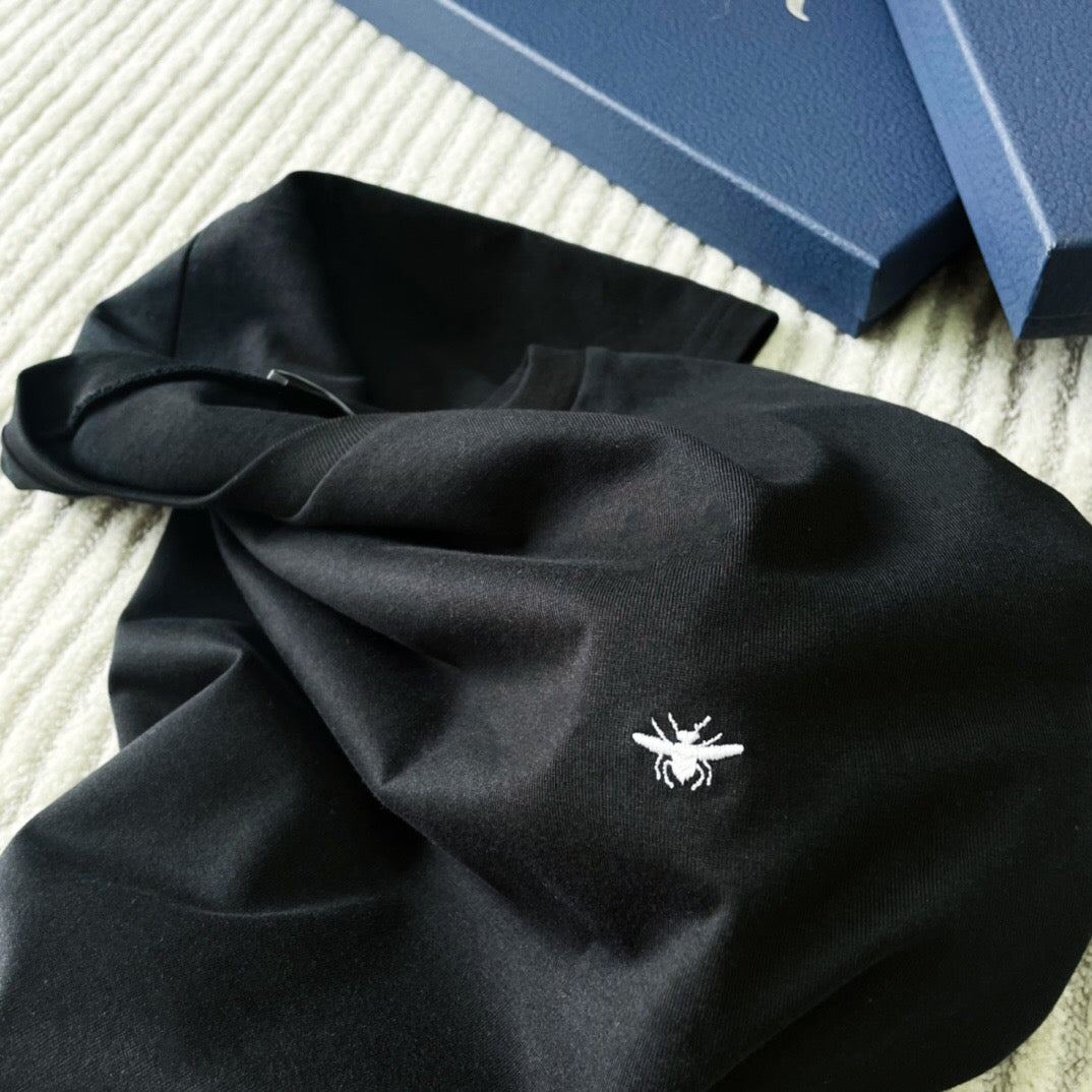 Dior Bee Embroidered T-Shirt Black