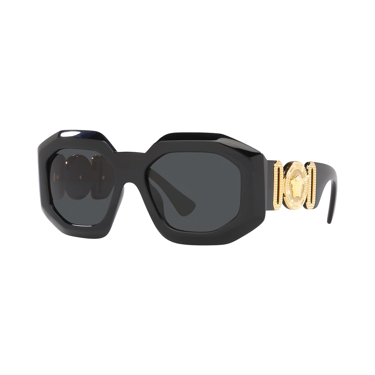 VERSACE VE4424U Black - Women Luxury Sunglasses, Dark Grey Lens