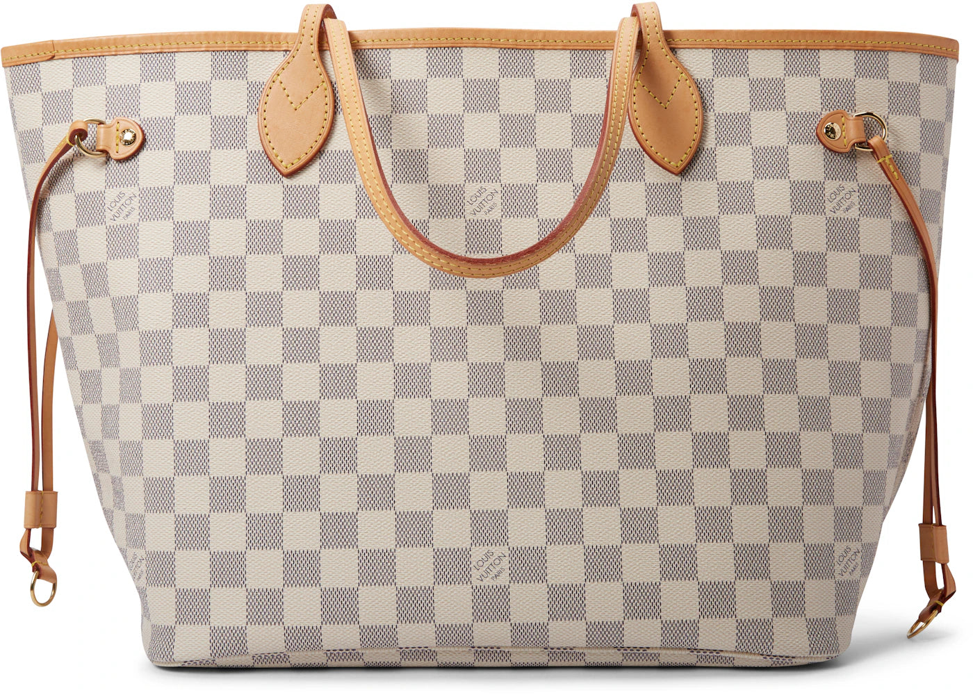 Louis Vuitton Neverfull Damier Azur MM Rose Ballerine Lining