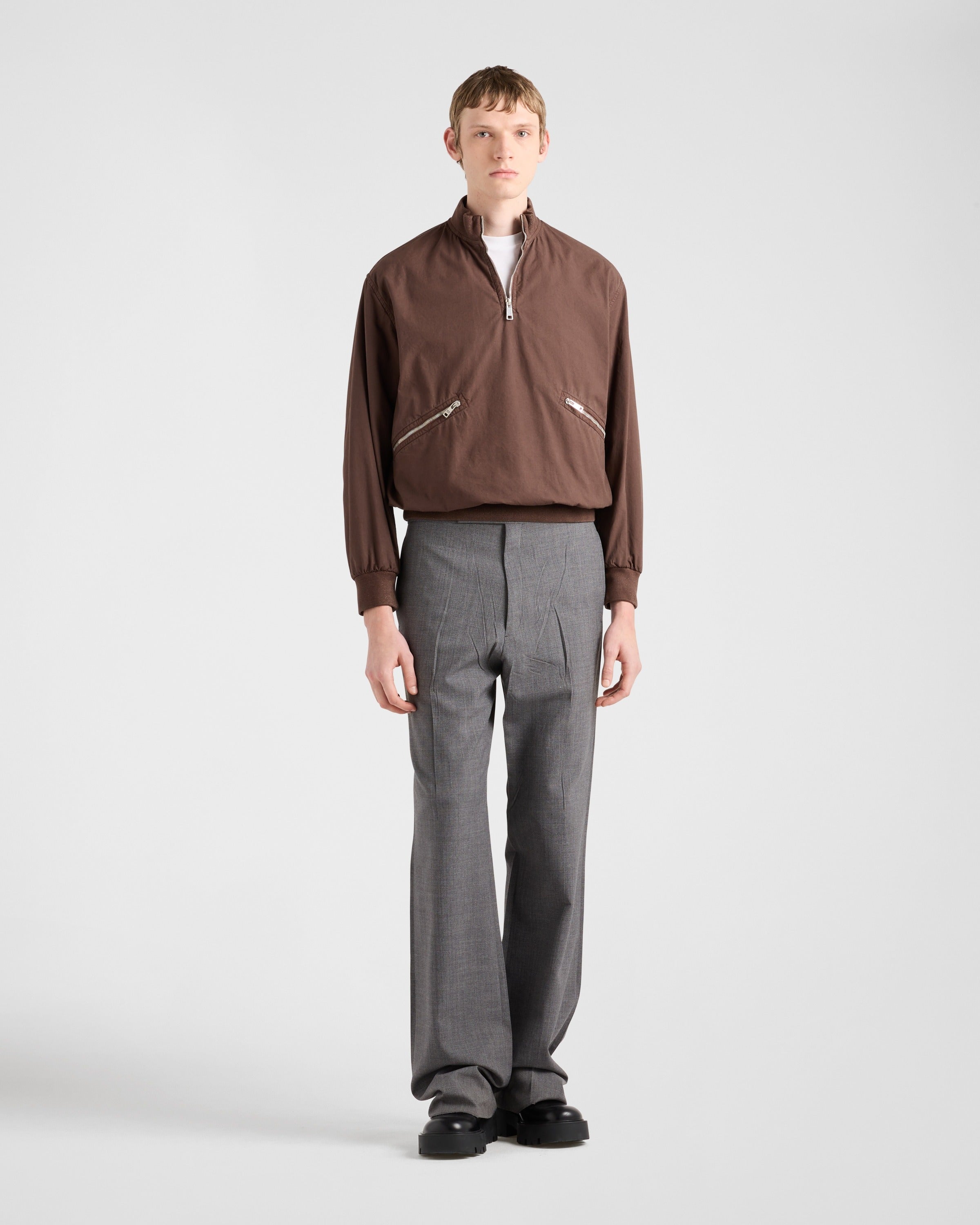 Cotton blouson jacket Ebony