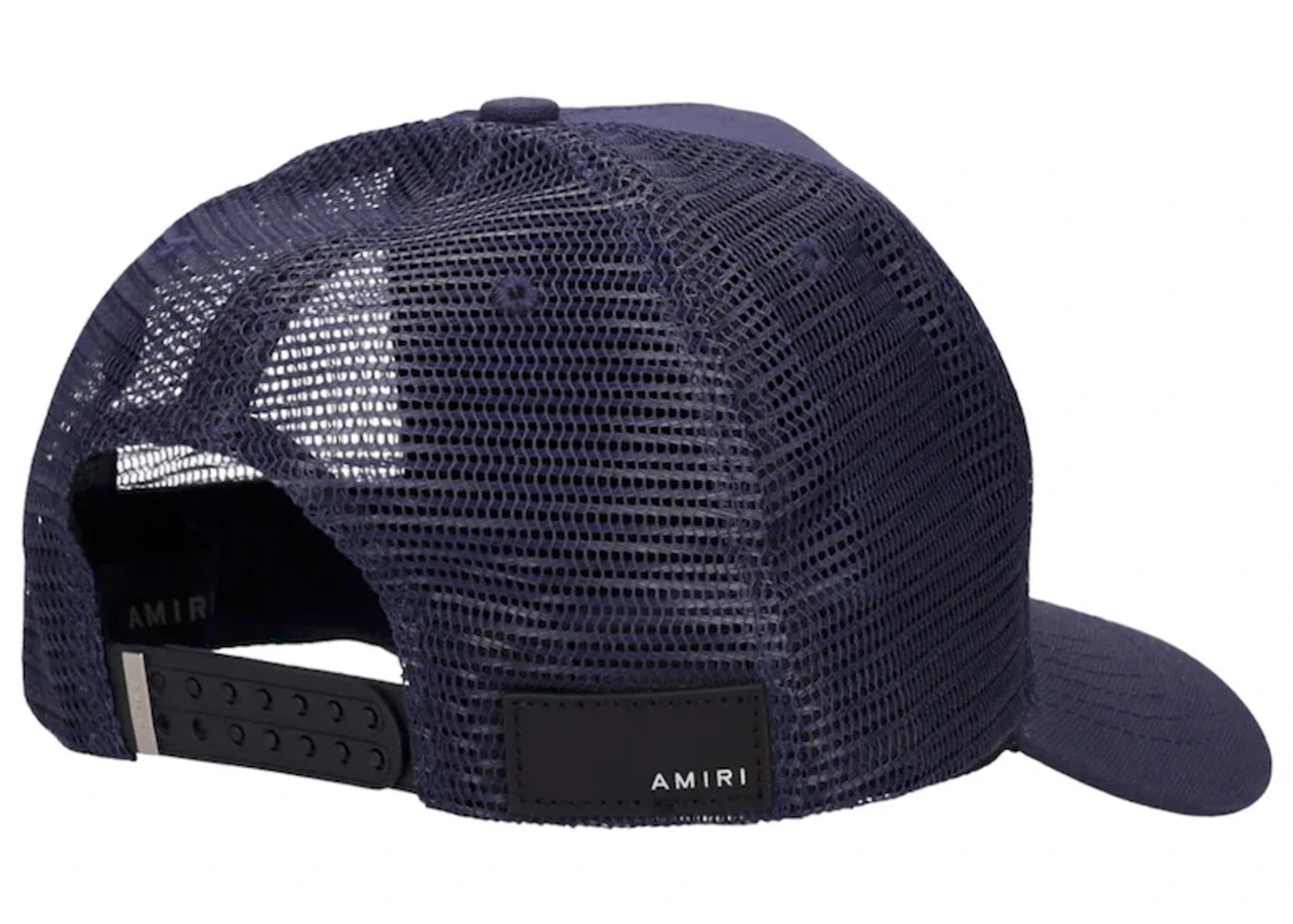 AMIRI Logo Cotton Canvas Trucker Hat Navy