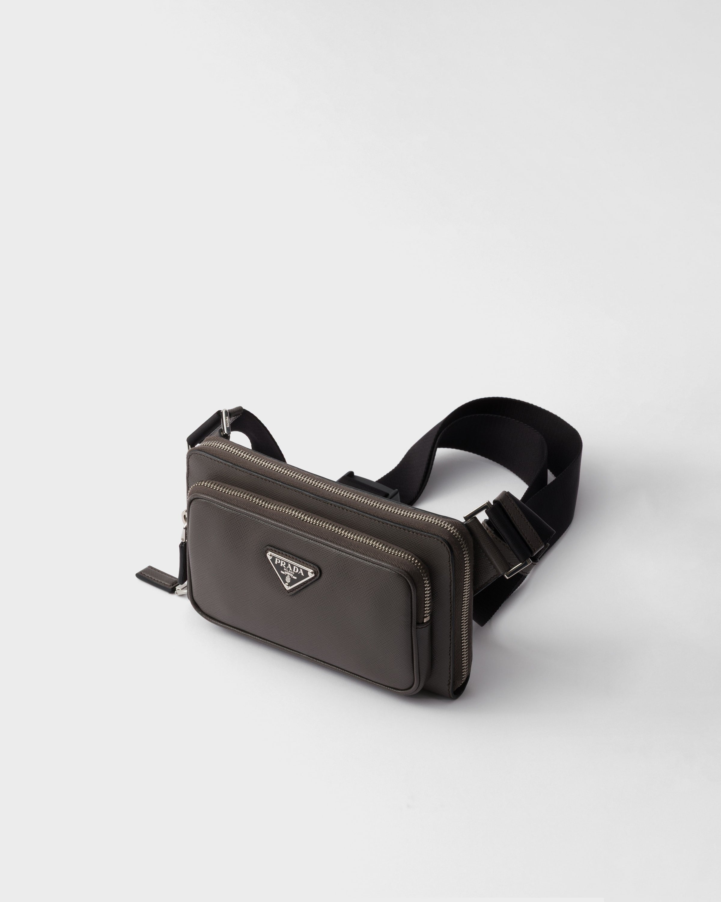 Saffiano leather belt bag Bamboo/Cork beige
