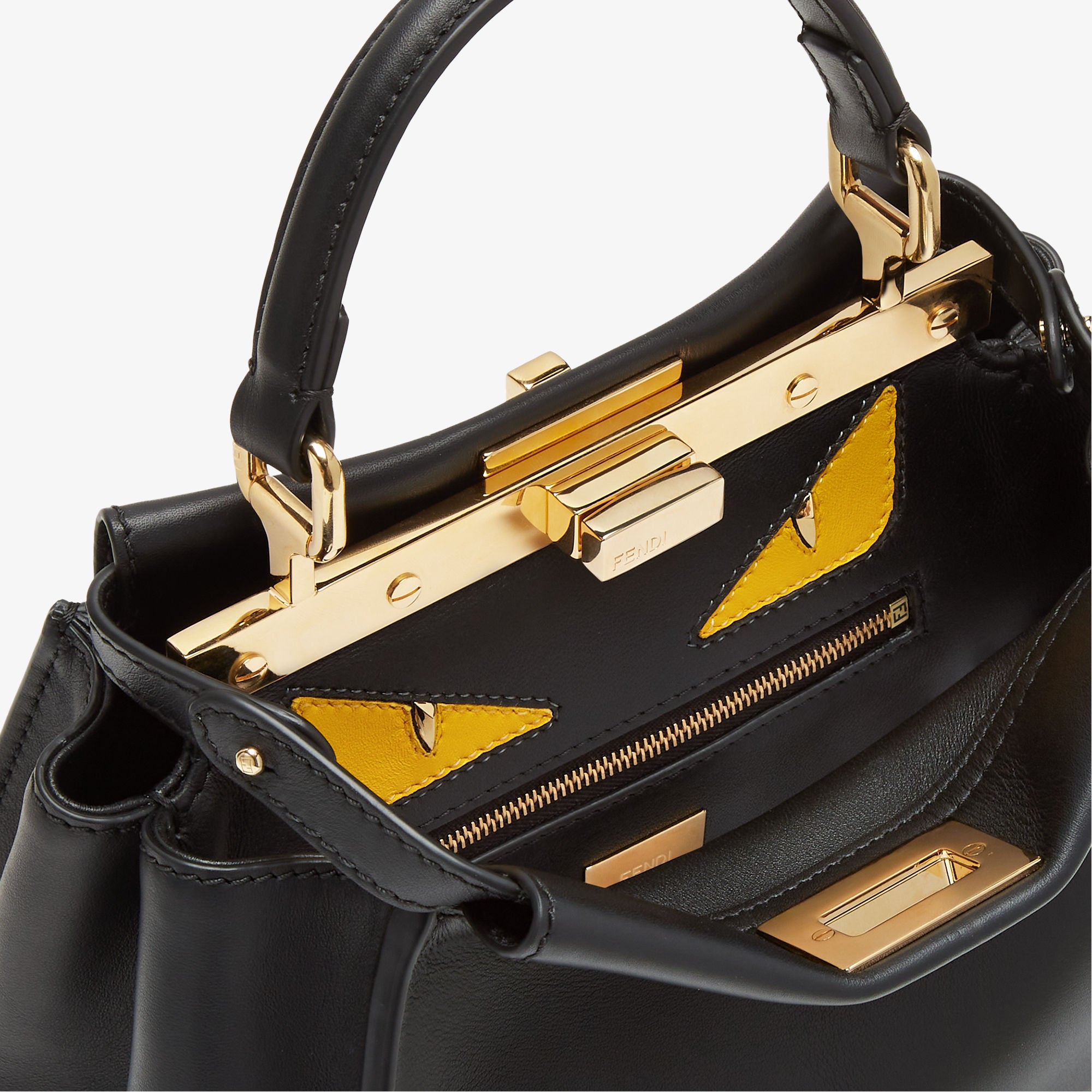 Peekaboo Mini Lunar New Year black leather bag