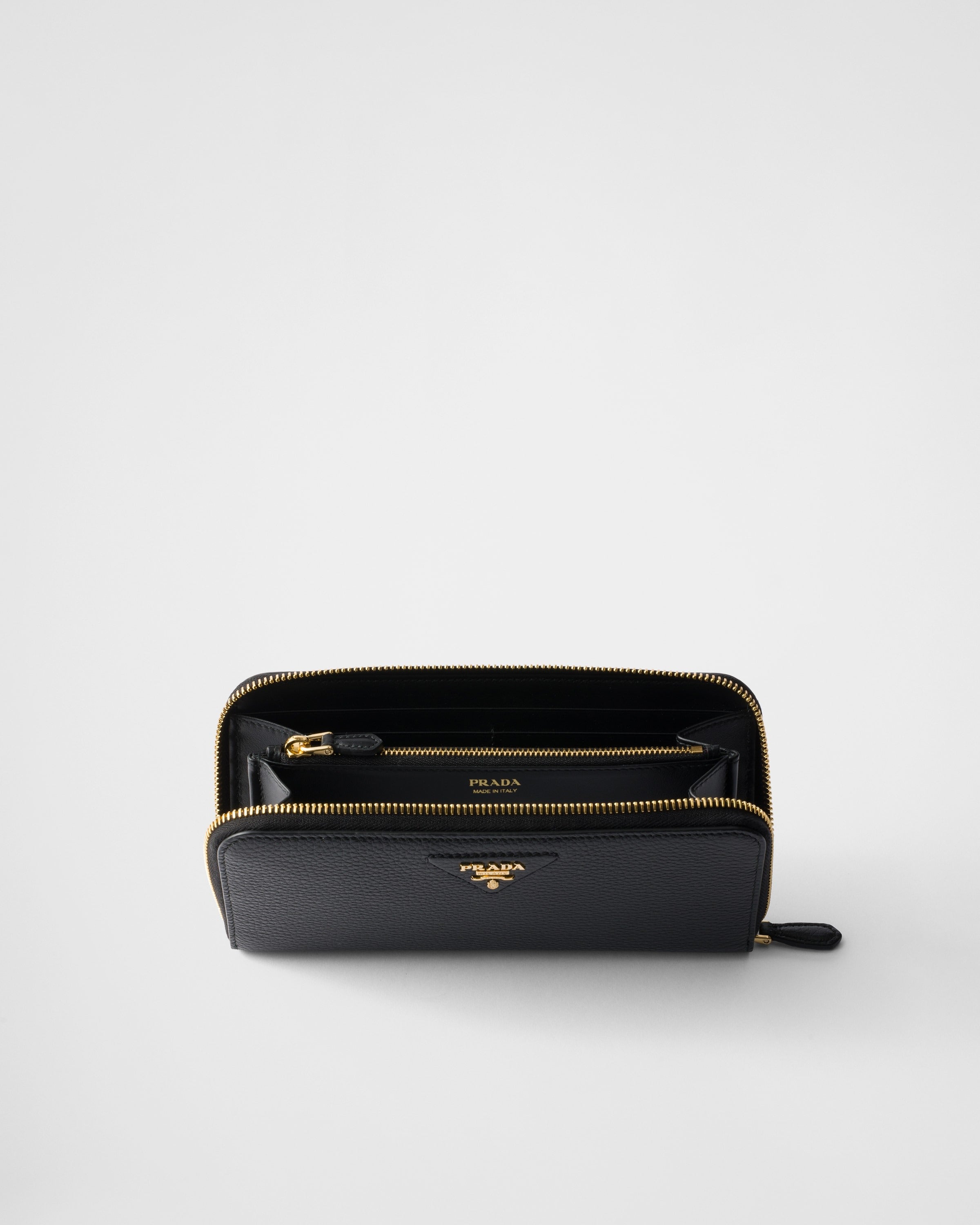 Large leather wallet Black