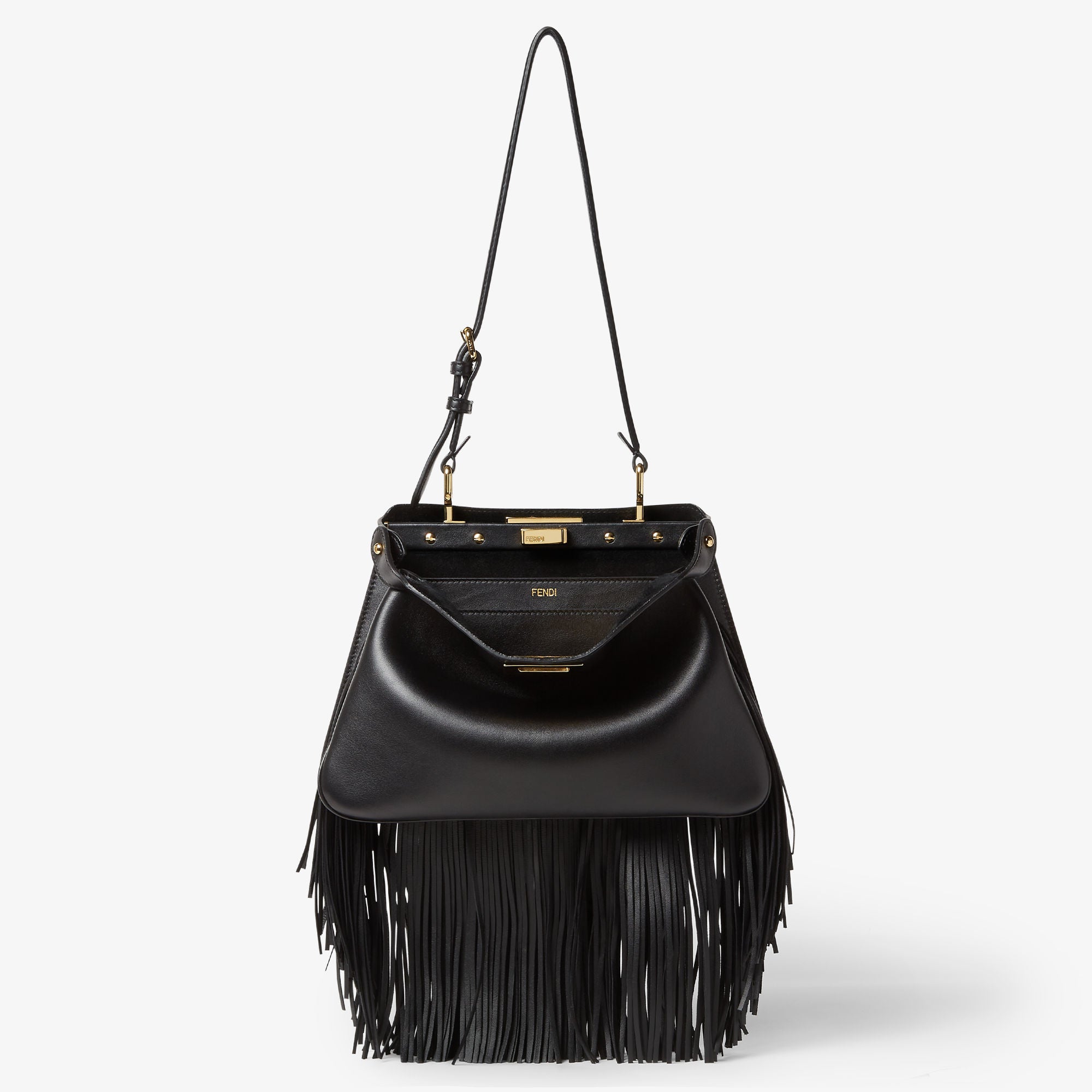 Peekaboo Soft Small Black leather bag
