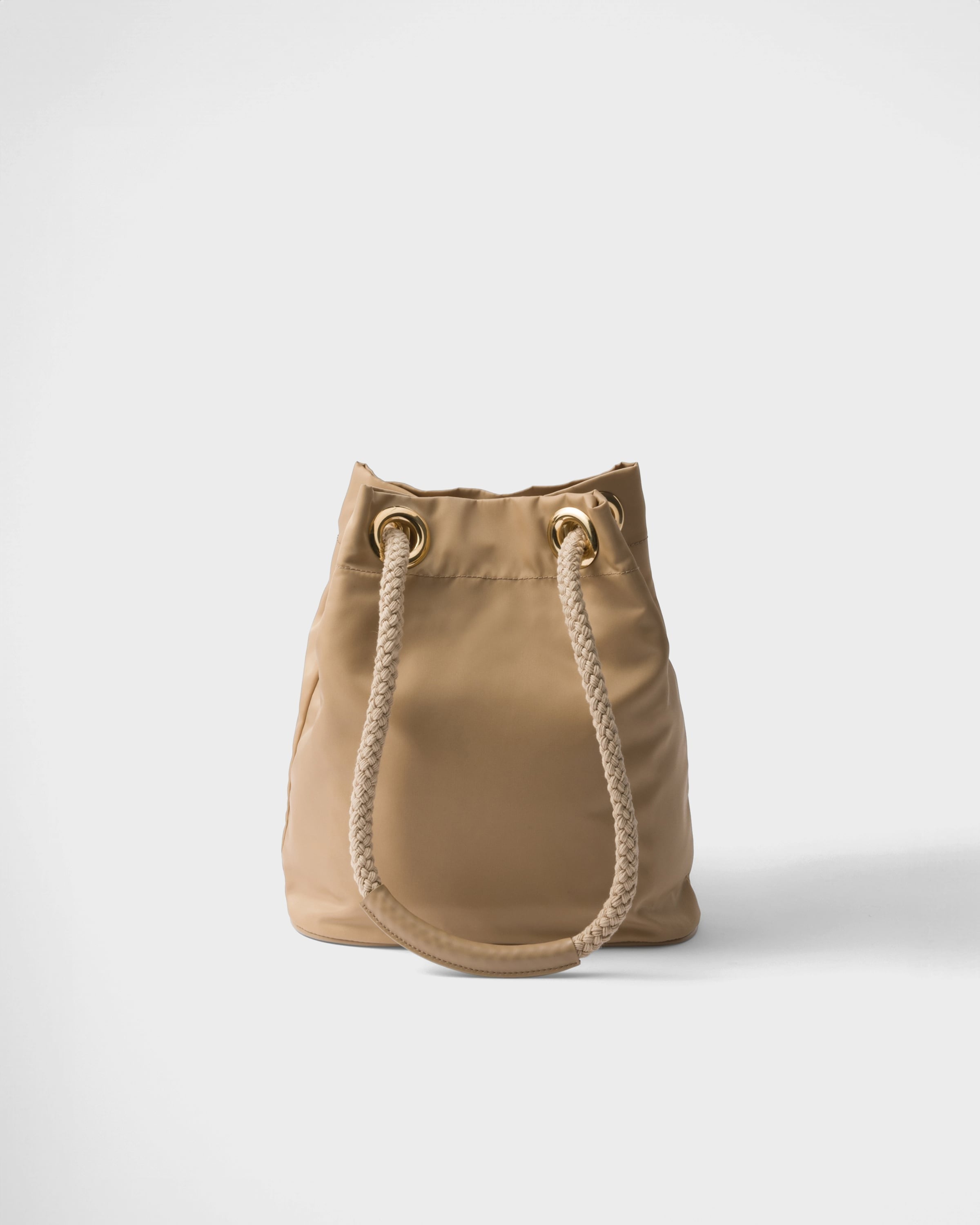 Prada Mariner Re-Nylon small bucket bag Camel Brown